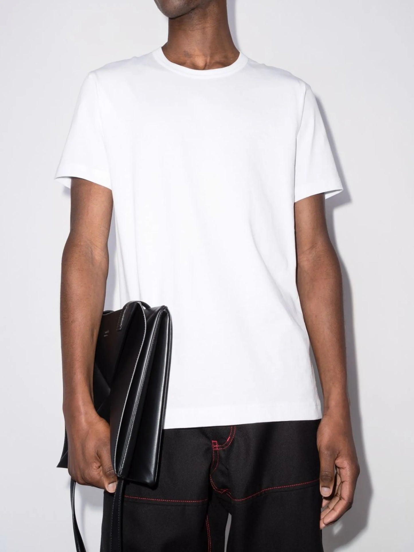 rear-logo cotton T-shirt