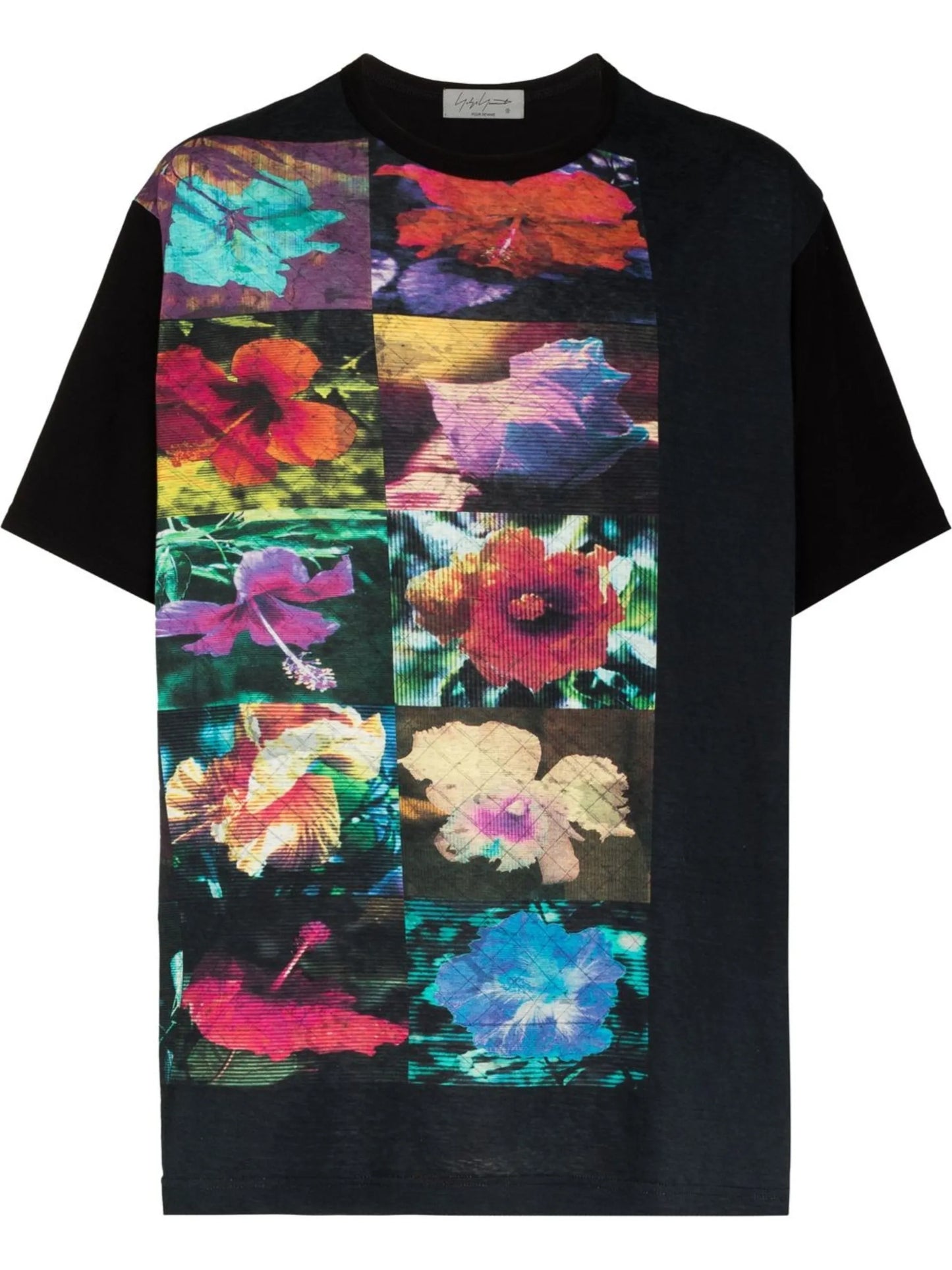 floral-print short-sleeved T-shirt