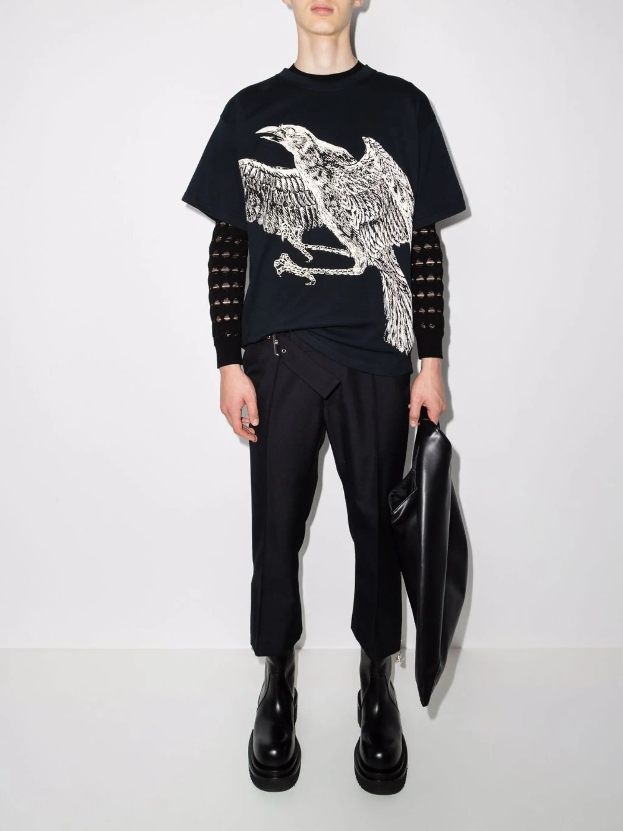 x New Era eagle-print T-shirt