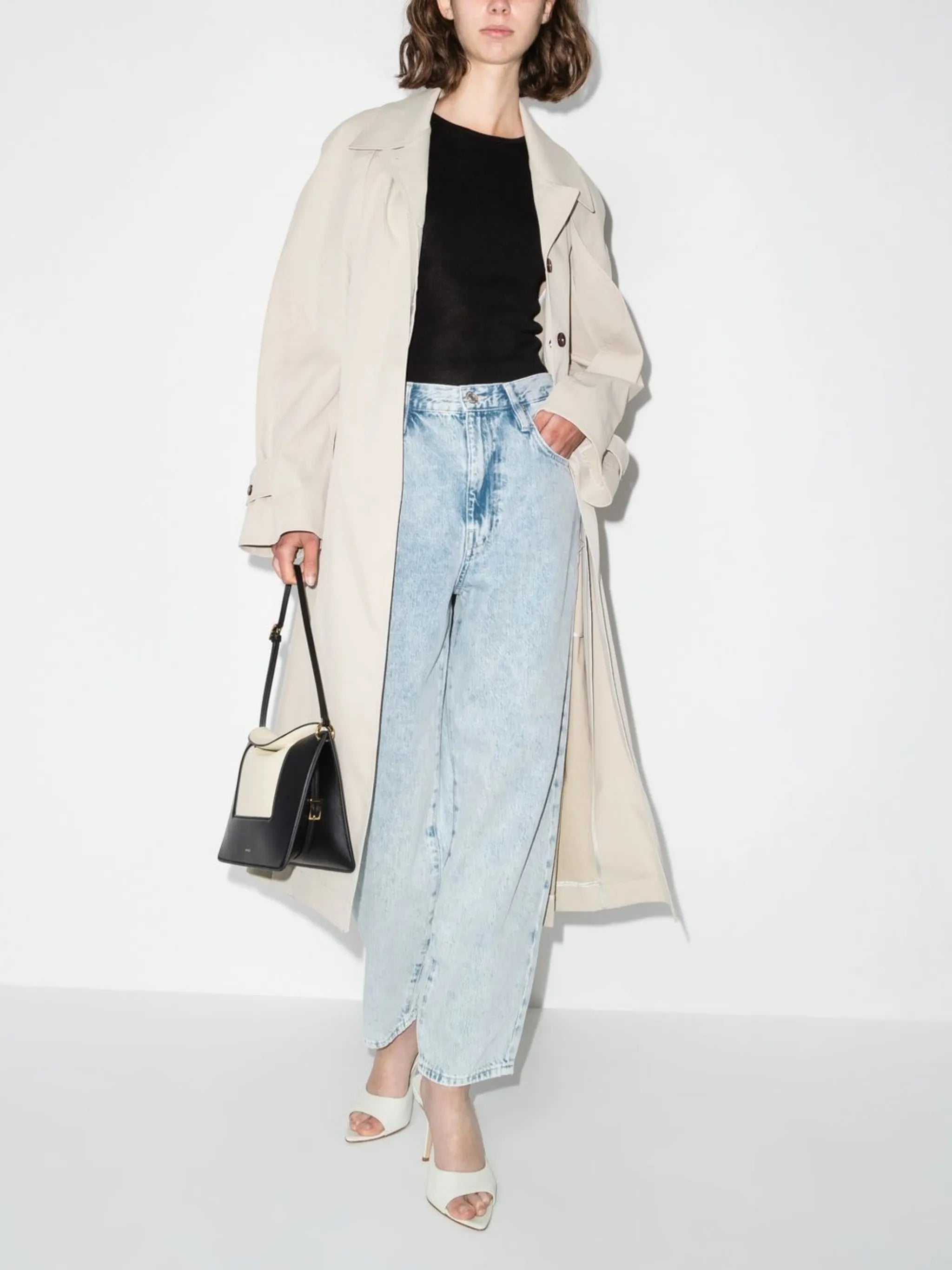 Ultra high-rise barrel straight-leg jeans
