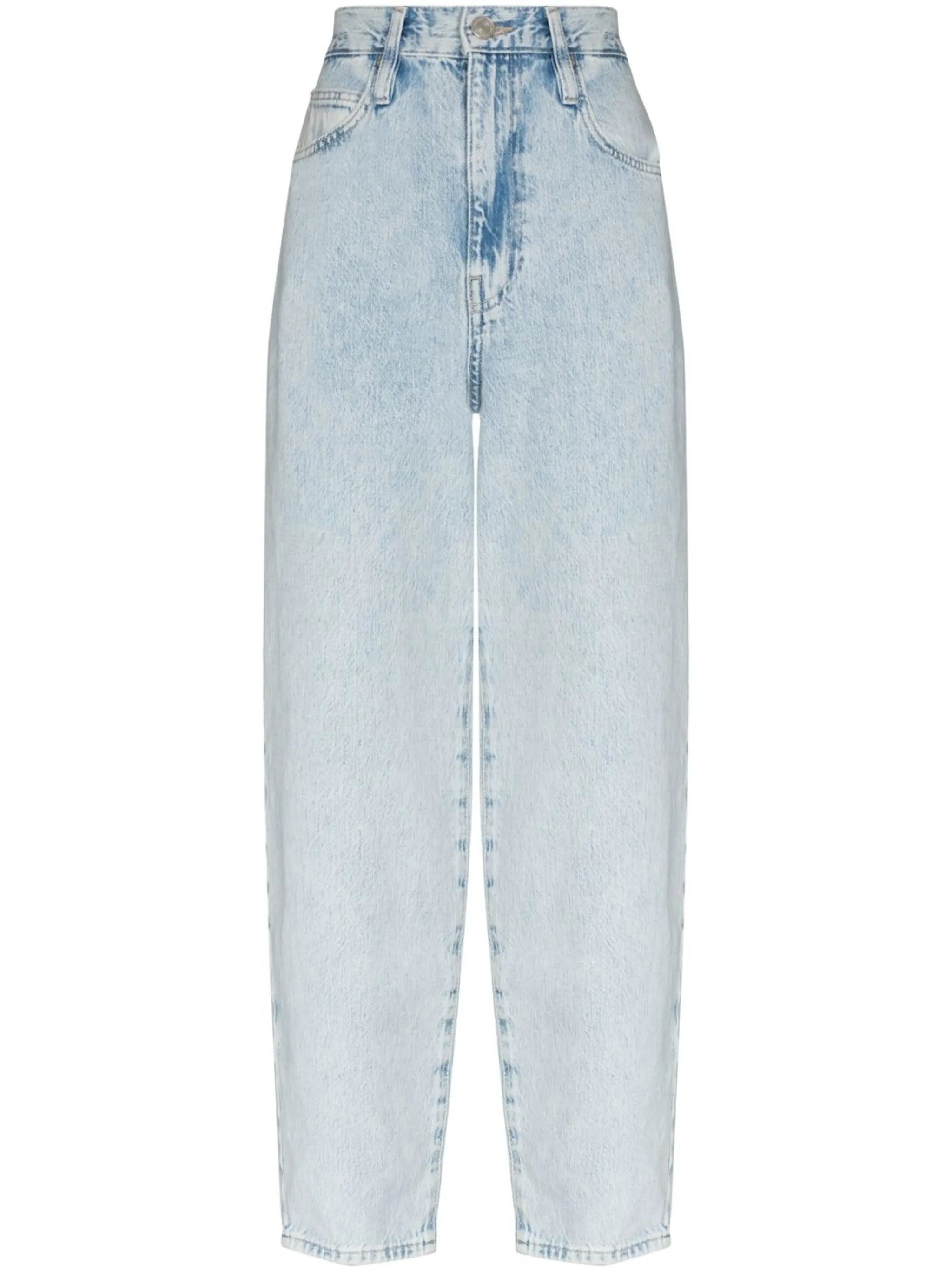 Ultra high-rise barrel straight-leg jeans