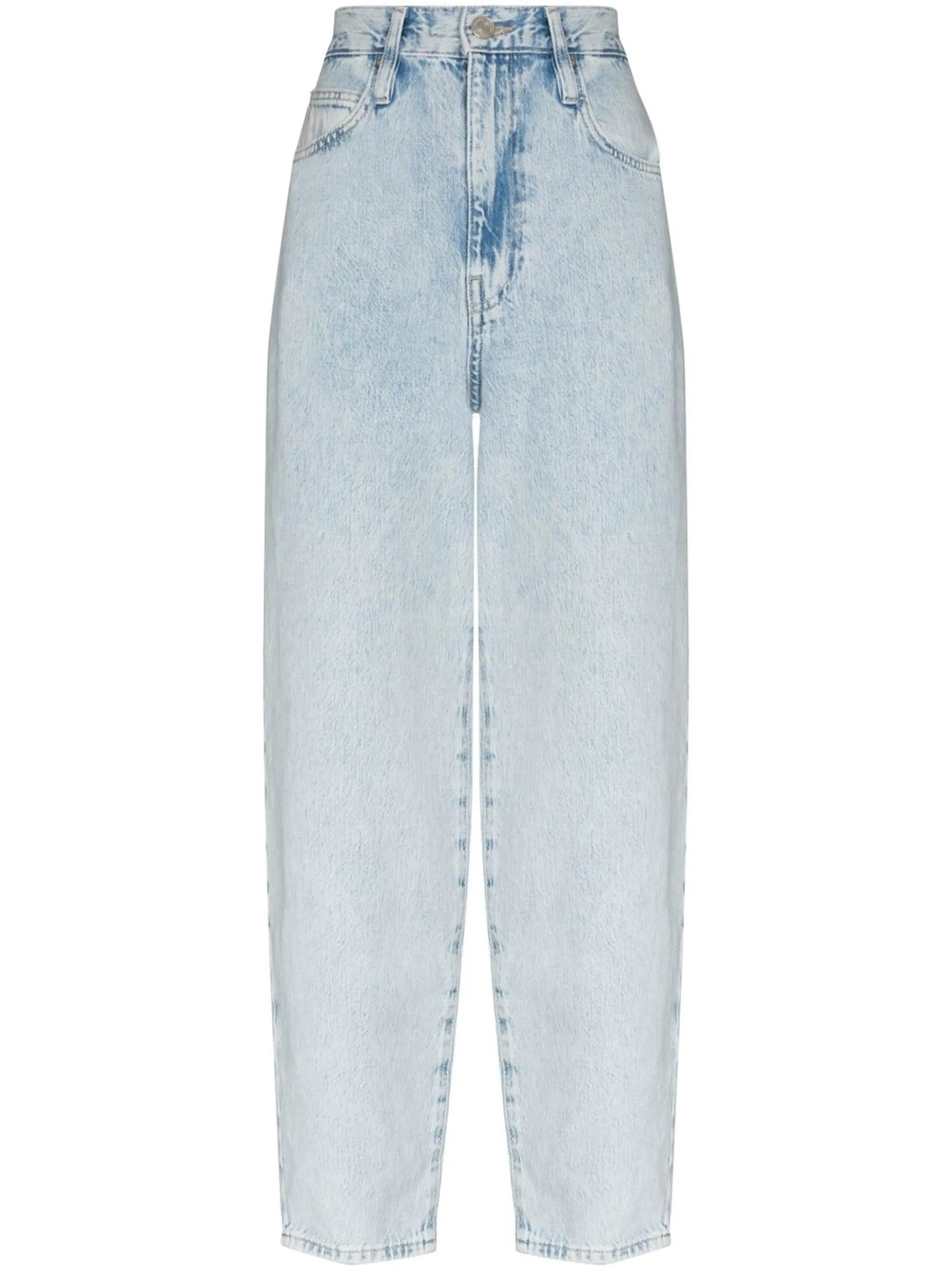 Ultra high-rise barrel straight-leg jeans