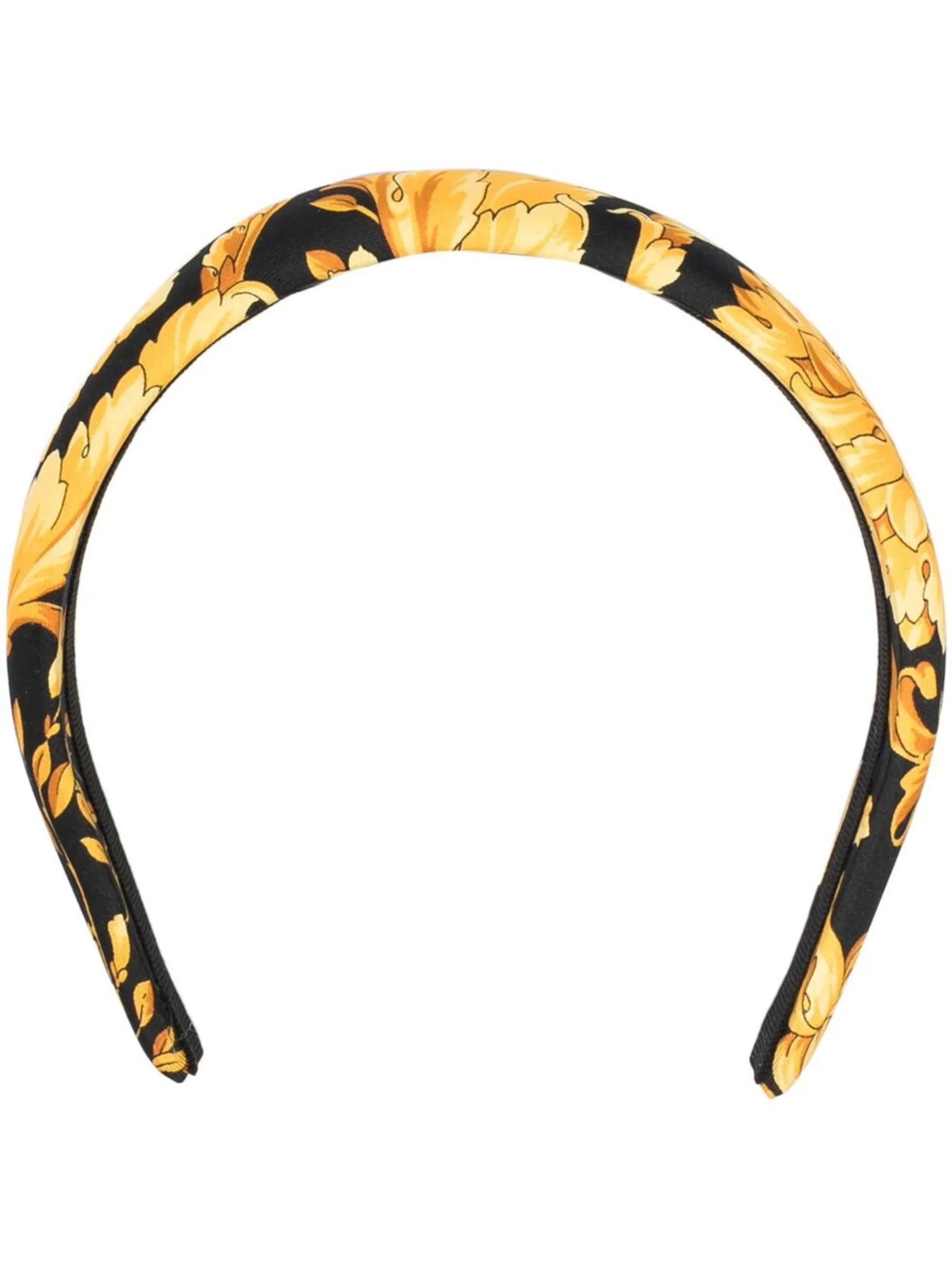 Barocco-print silk hairband