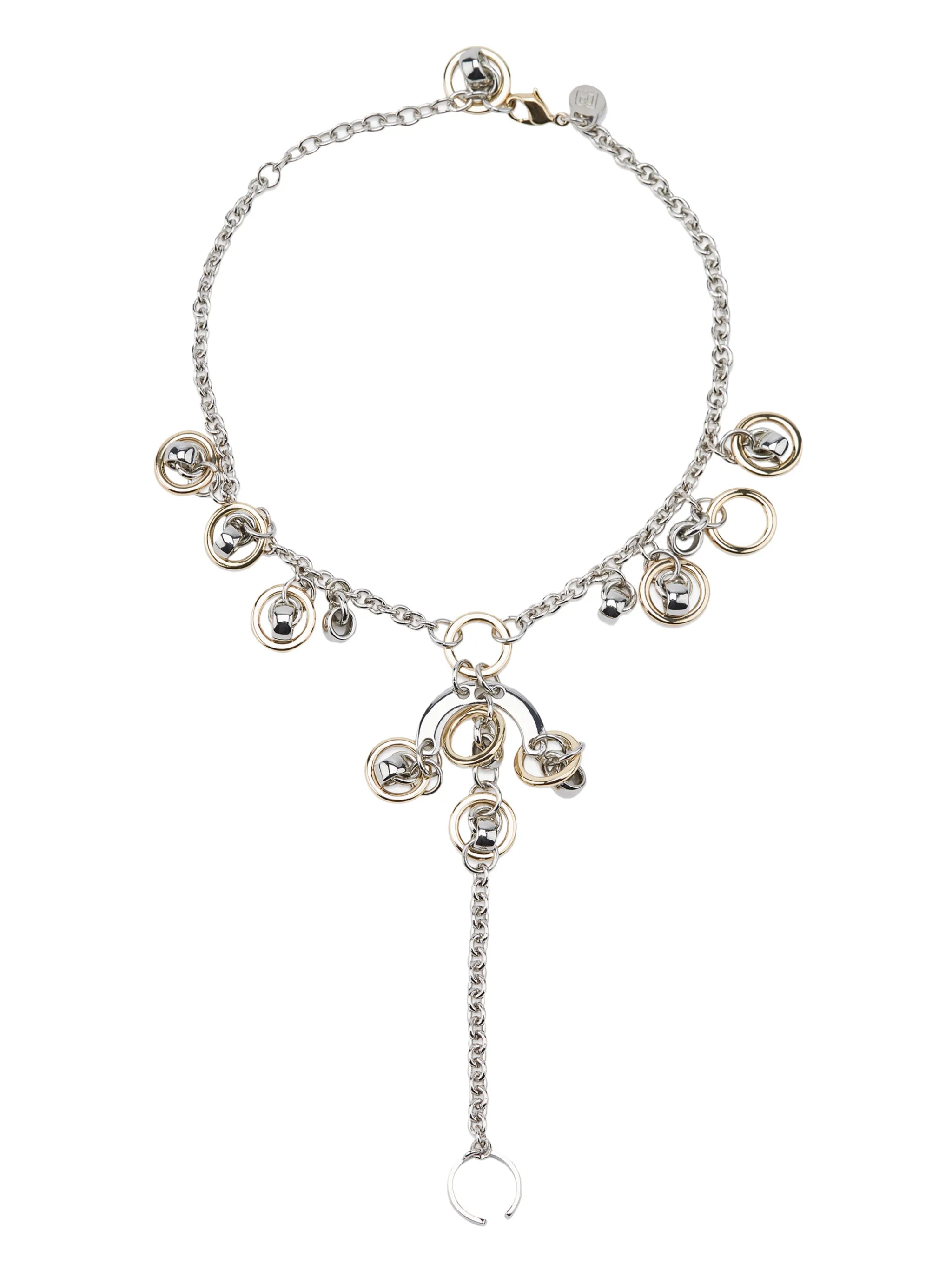 ring-charm silver necklace
