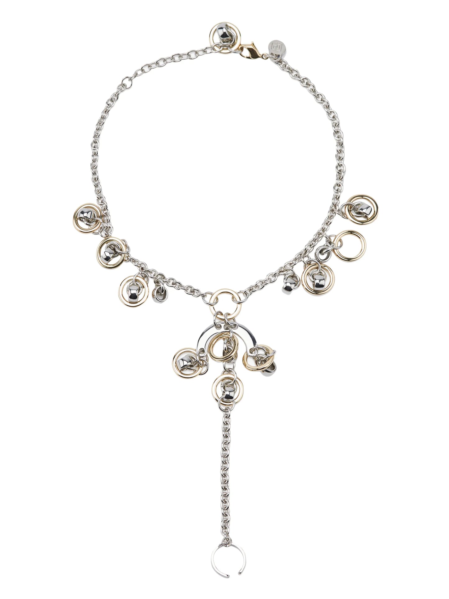 ring-charm silver necklace