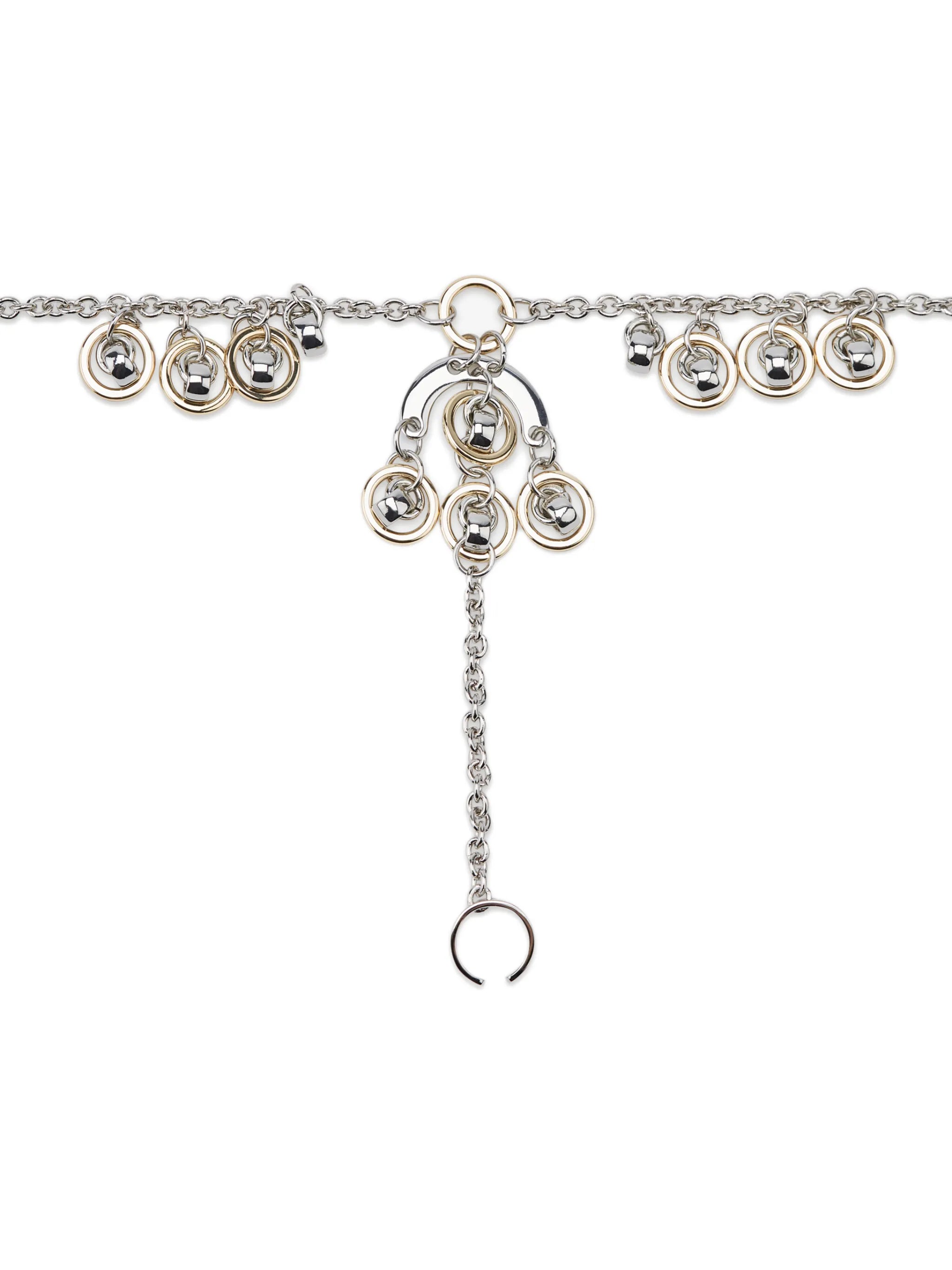 ring-charm silver necklace