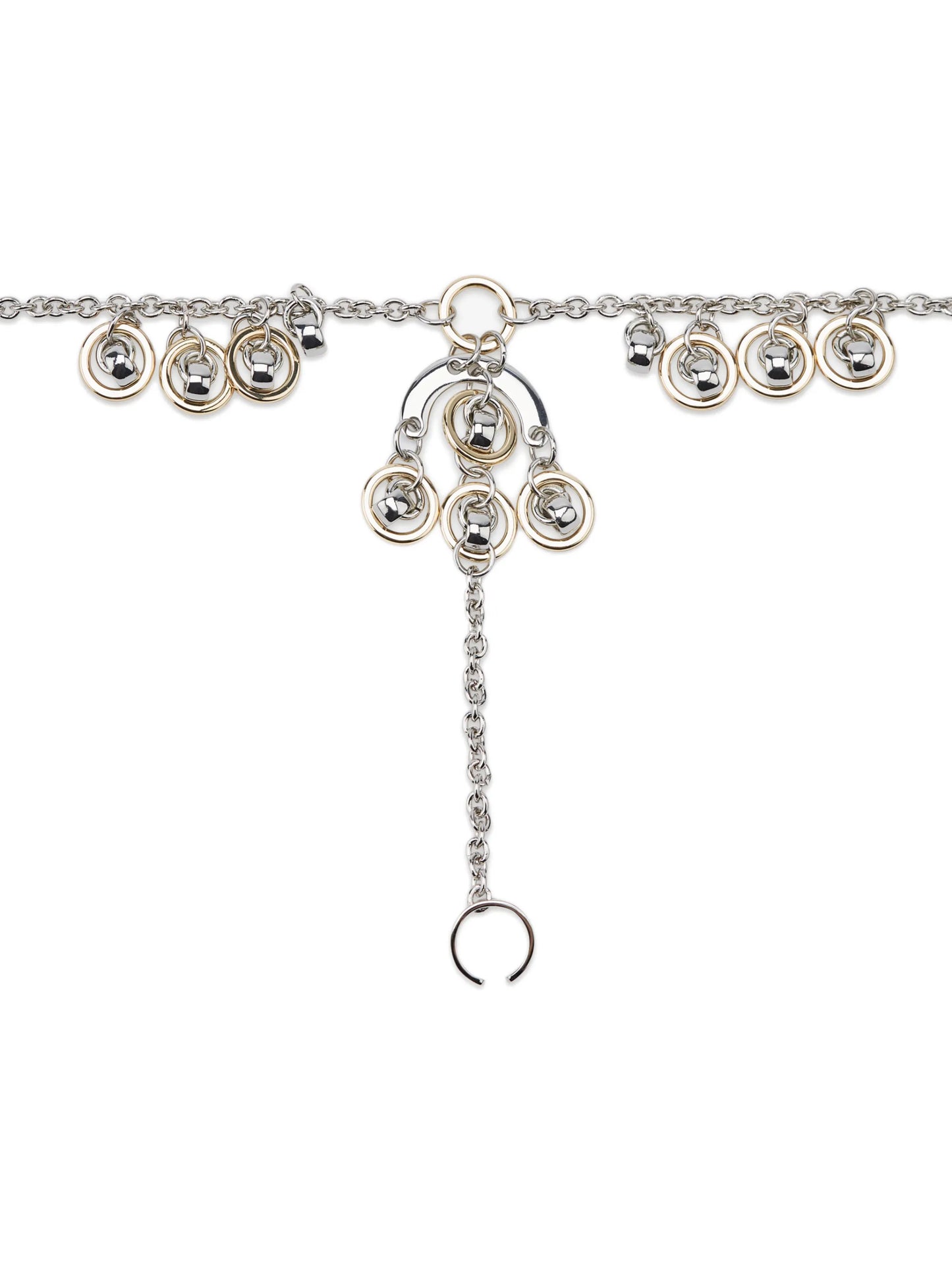ring-charm silver necklace