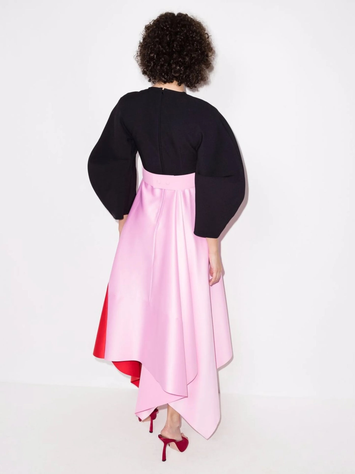 Quinn colour-block asymmetric dress