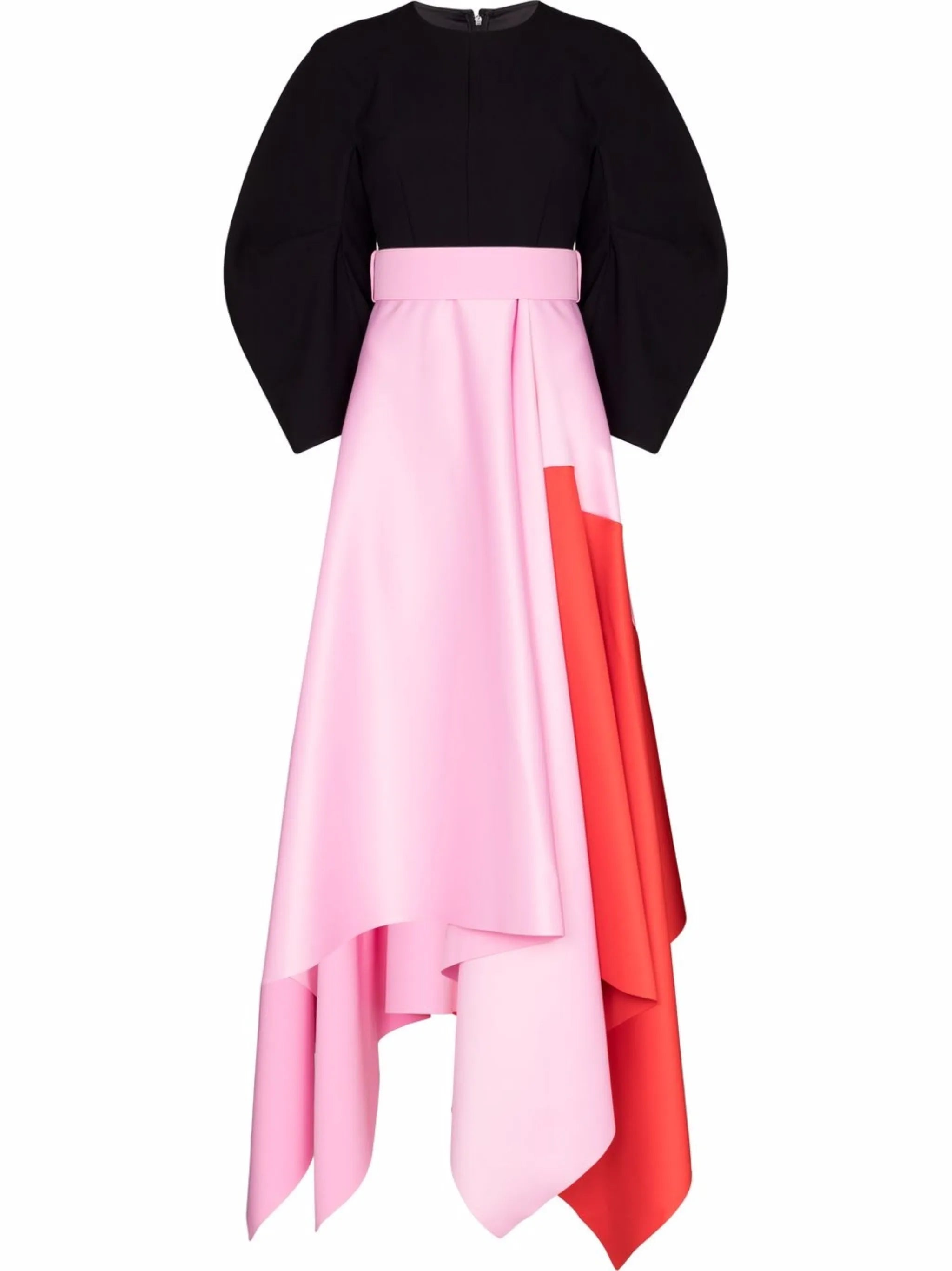 Quinn colour-block asymmetric dress