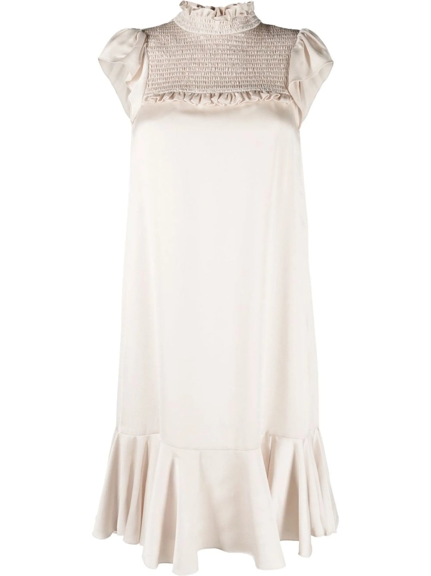 ruffled cocktail dress