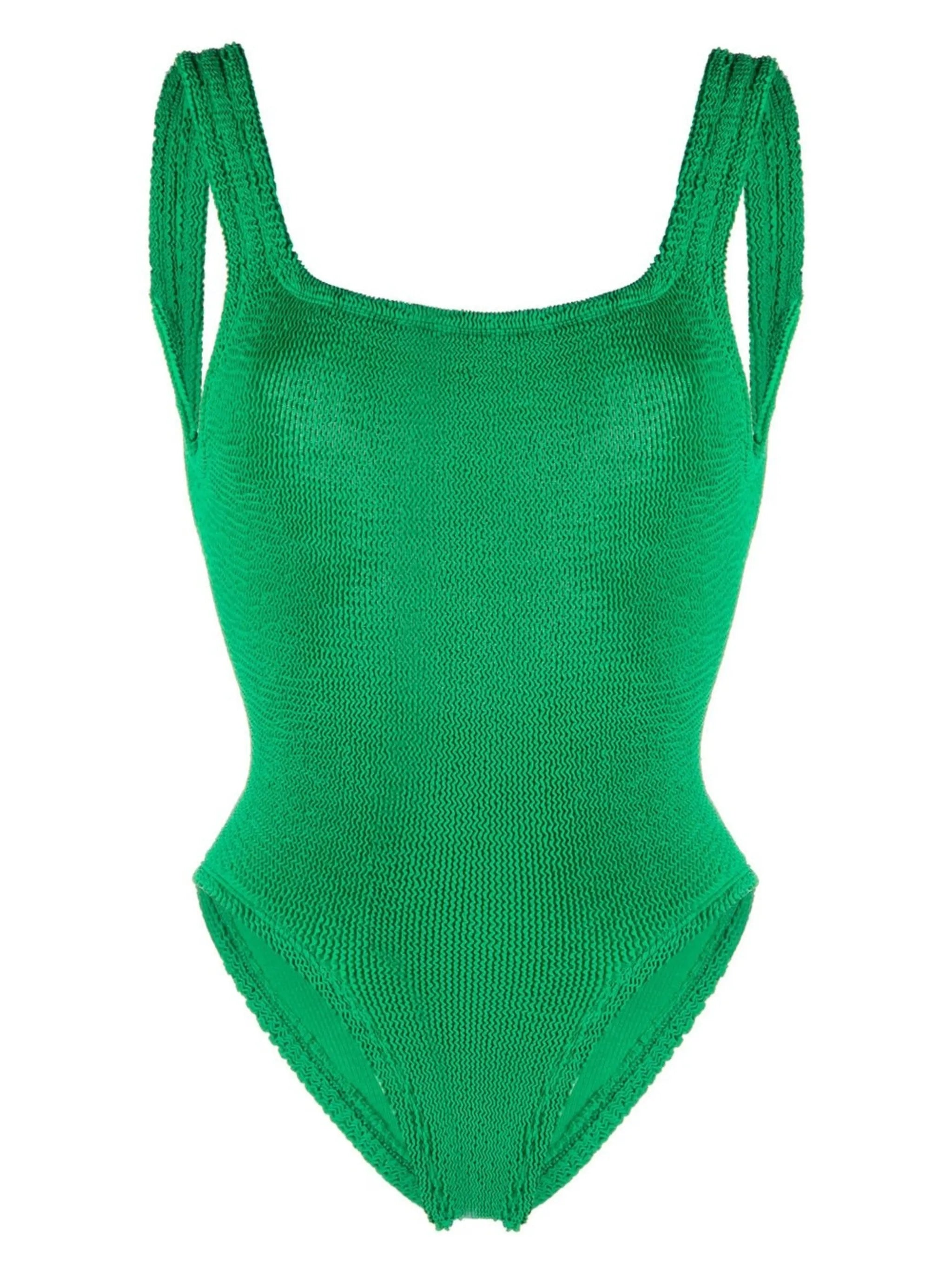 crinkle-finish backless one-piece