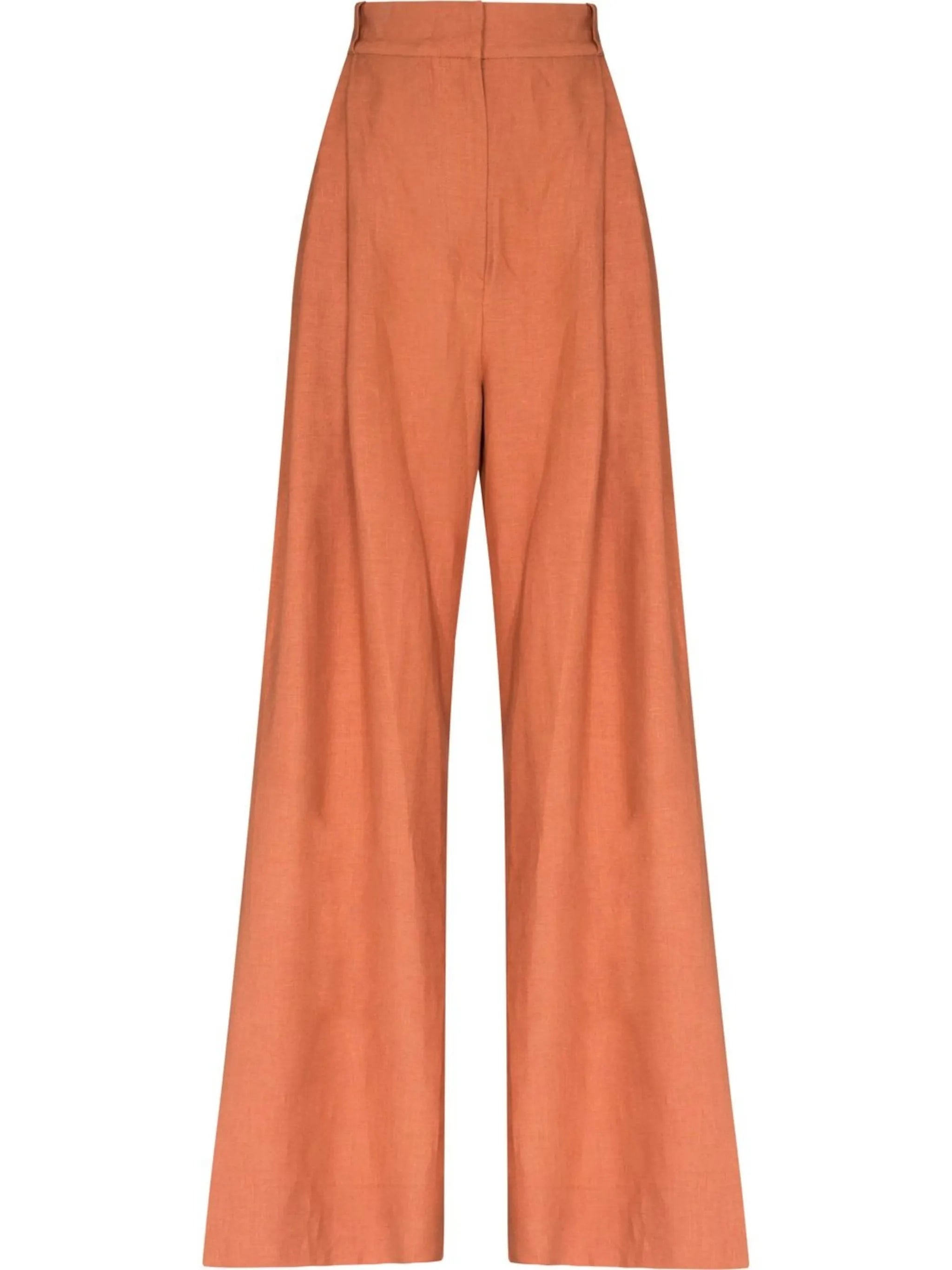 high-waisted wide-leg trousers