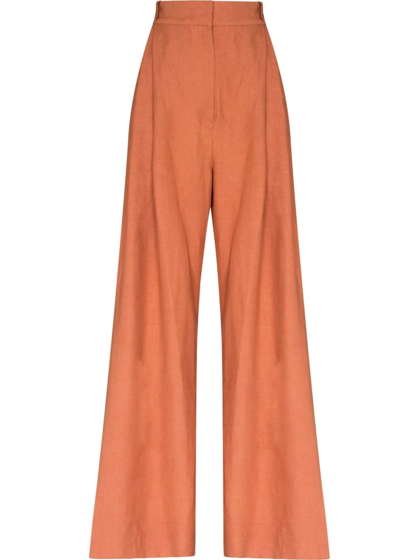 high-waisted wide-leg trousers