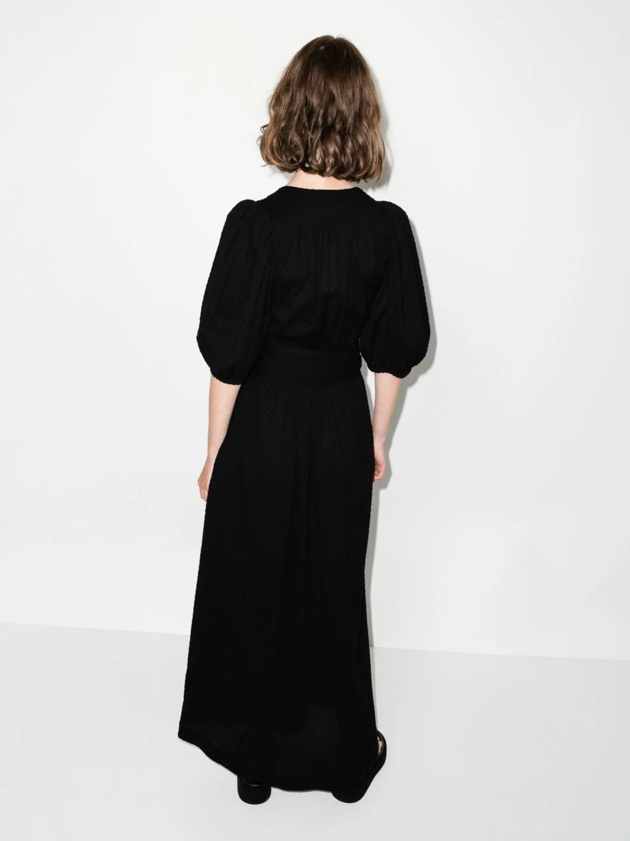 Bronwyn balloon-sleeve dress