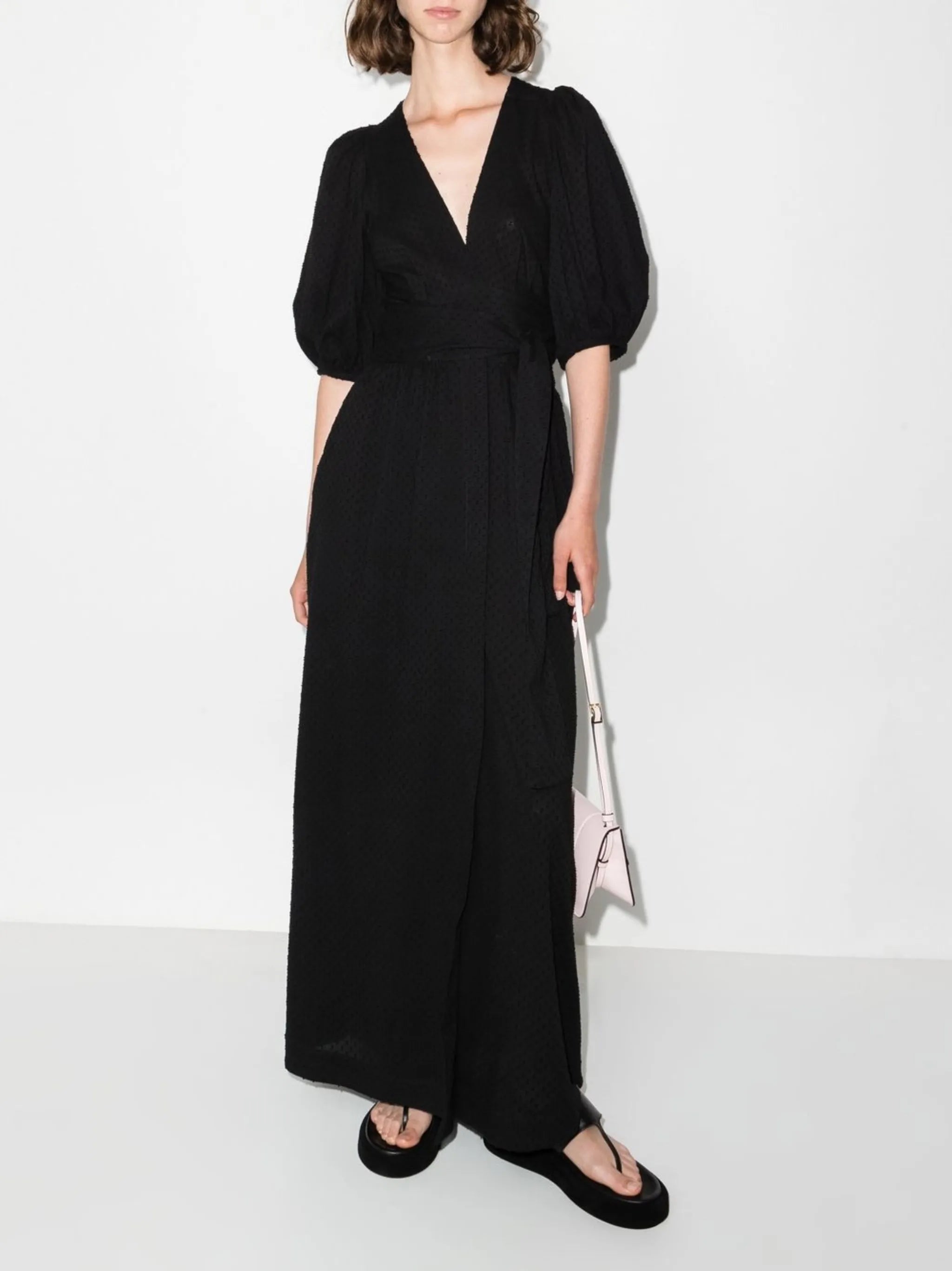 Bronwyn balloon-sleeve dress