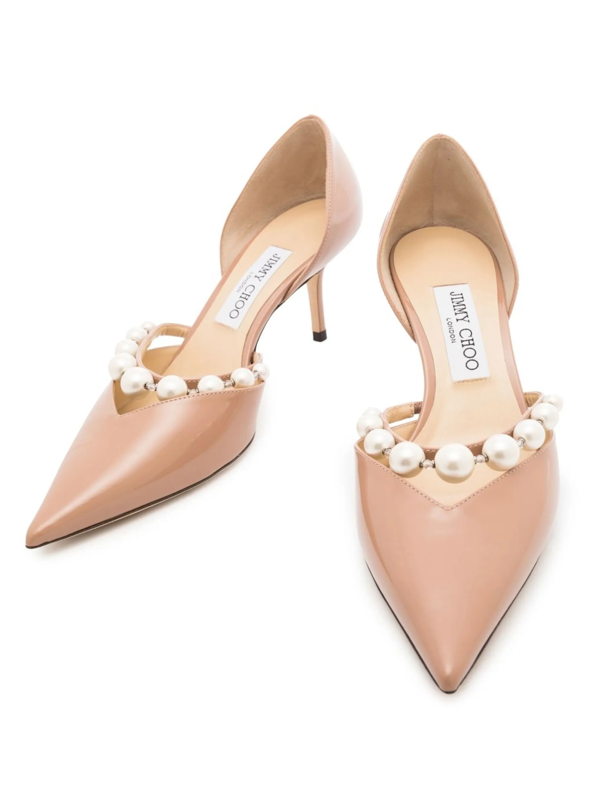 Aurelie 65mm pearl-embellished pumps