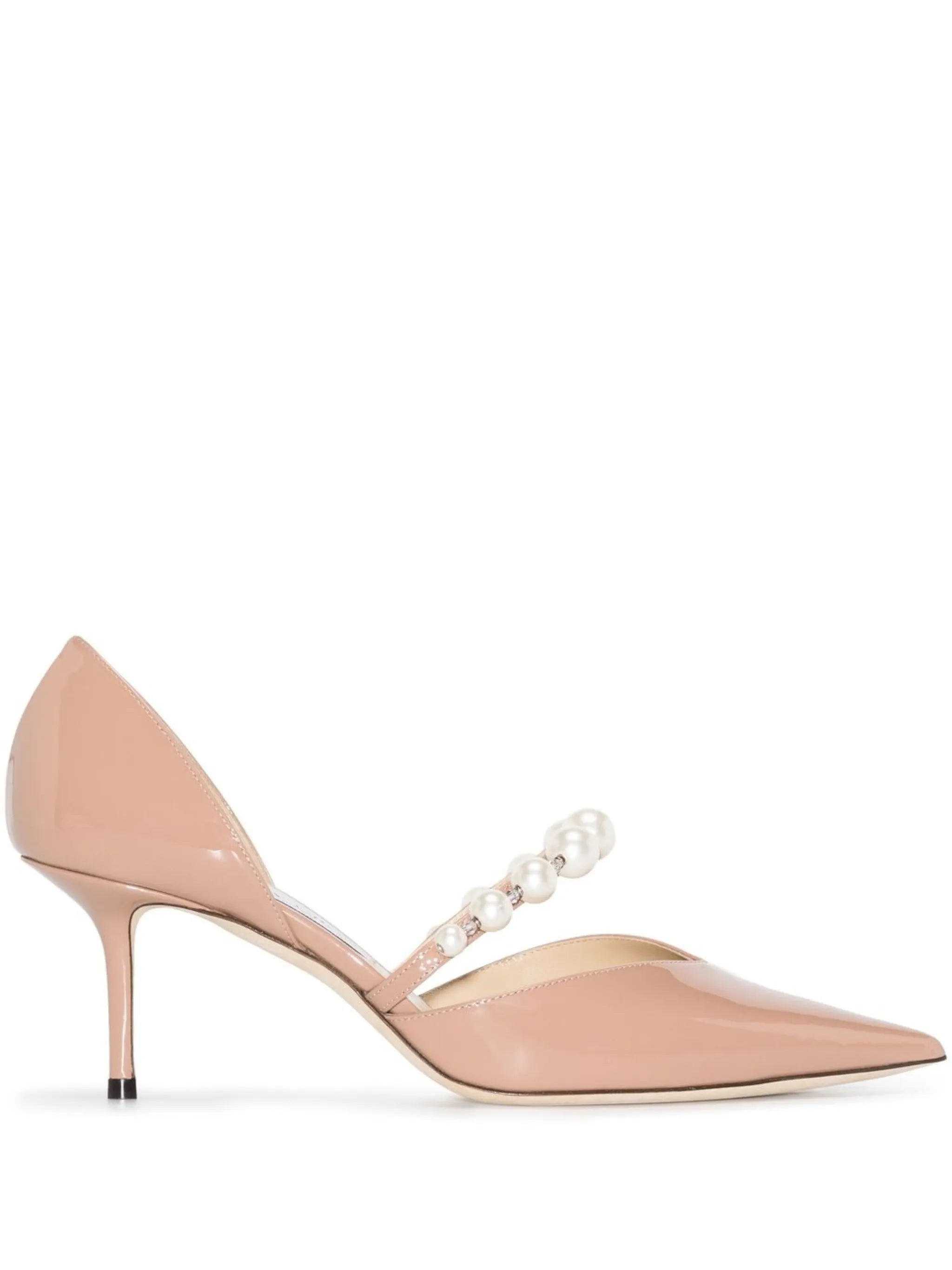 Aurelie 65mm pearl-embellished pumps