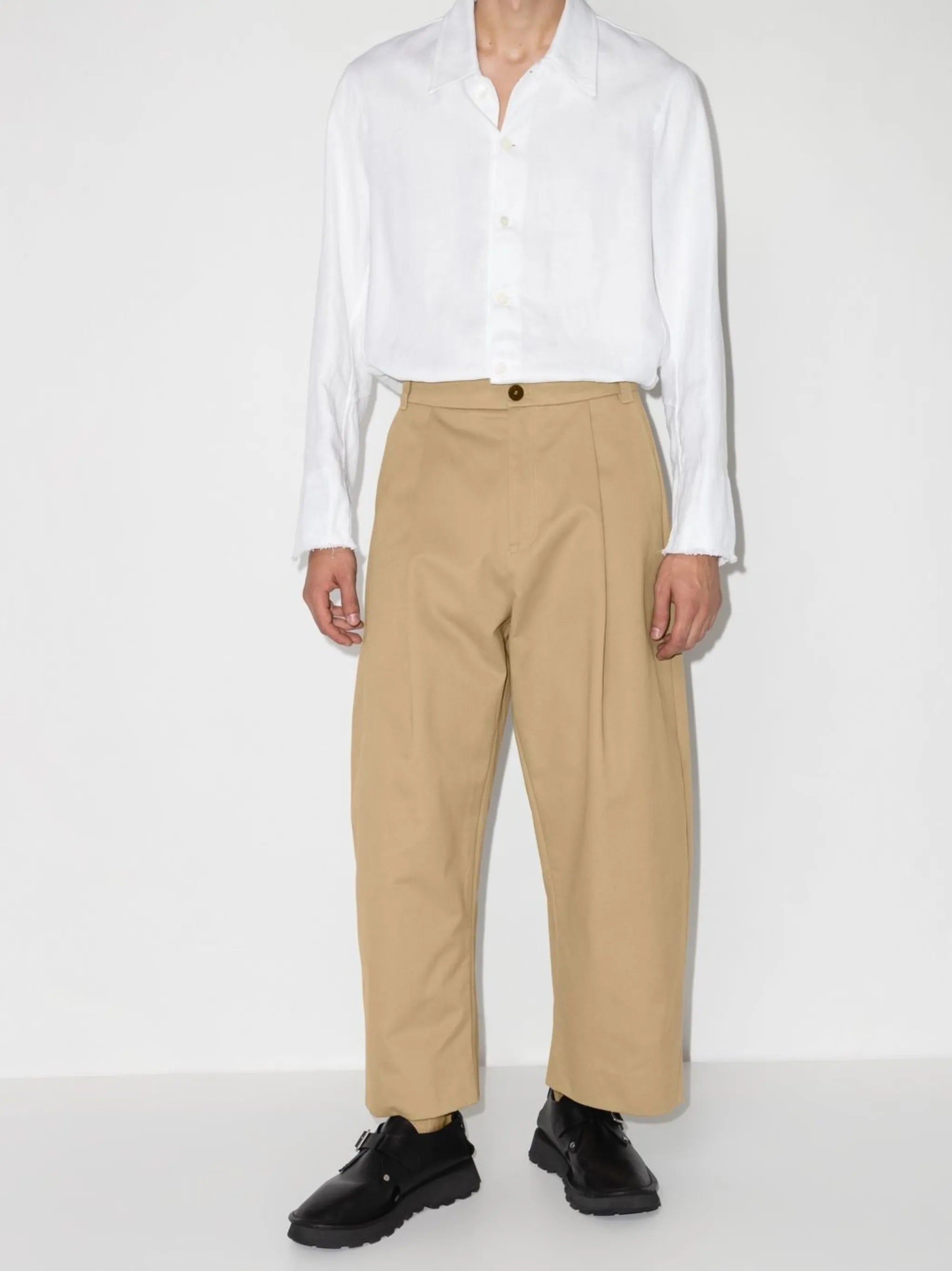 cropped wide-leg trousers
