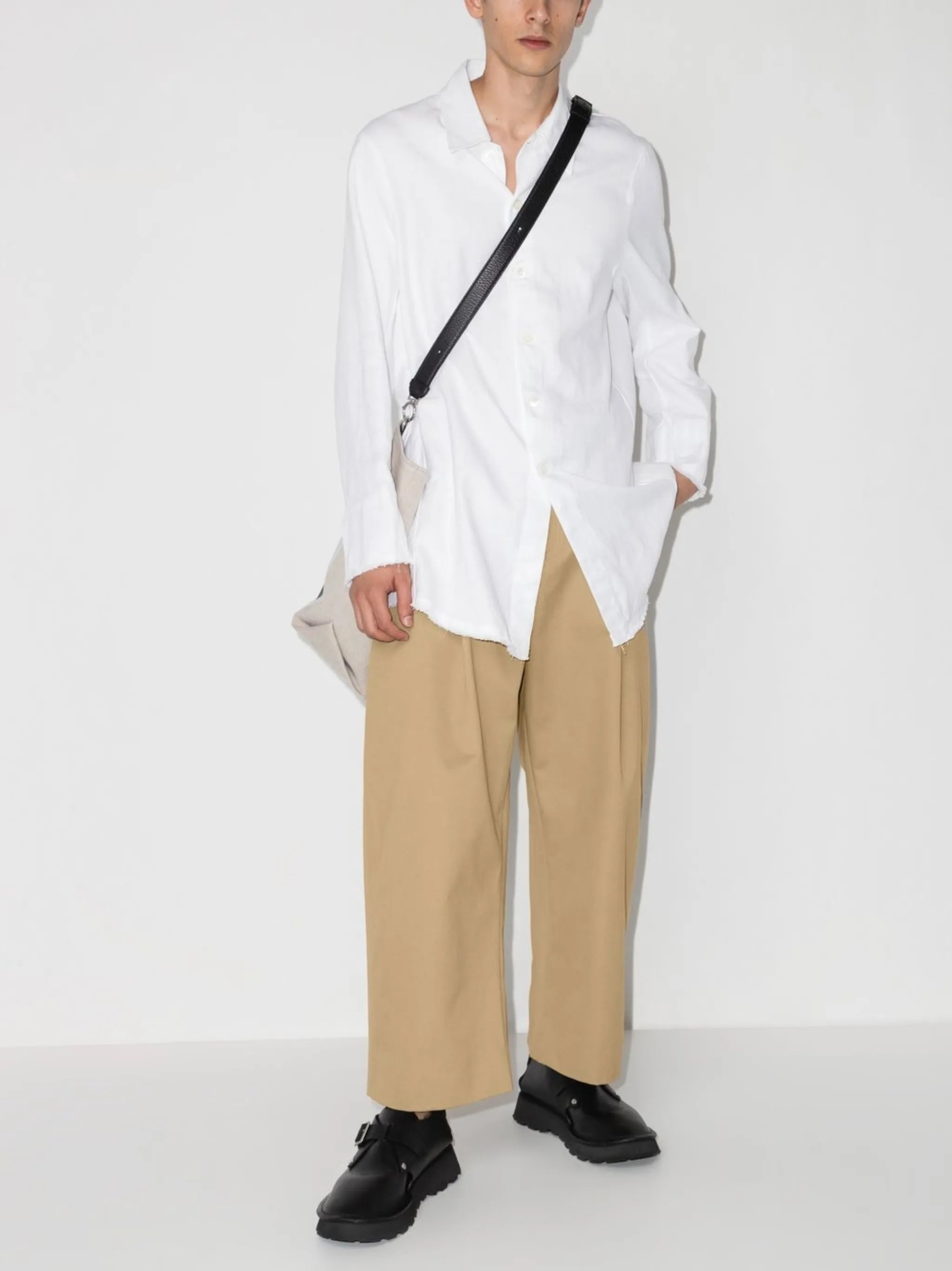 cropped wide-leg trousers