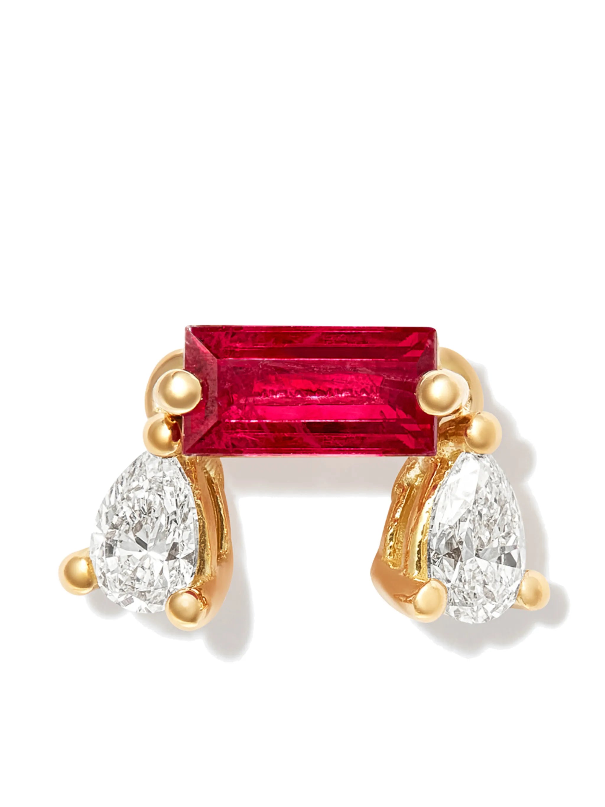 18kt yellow gold Dancing Diamonds single stud earring