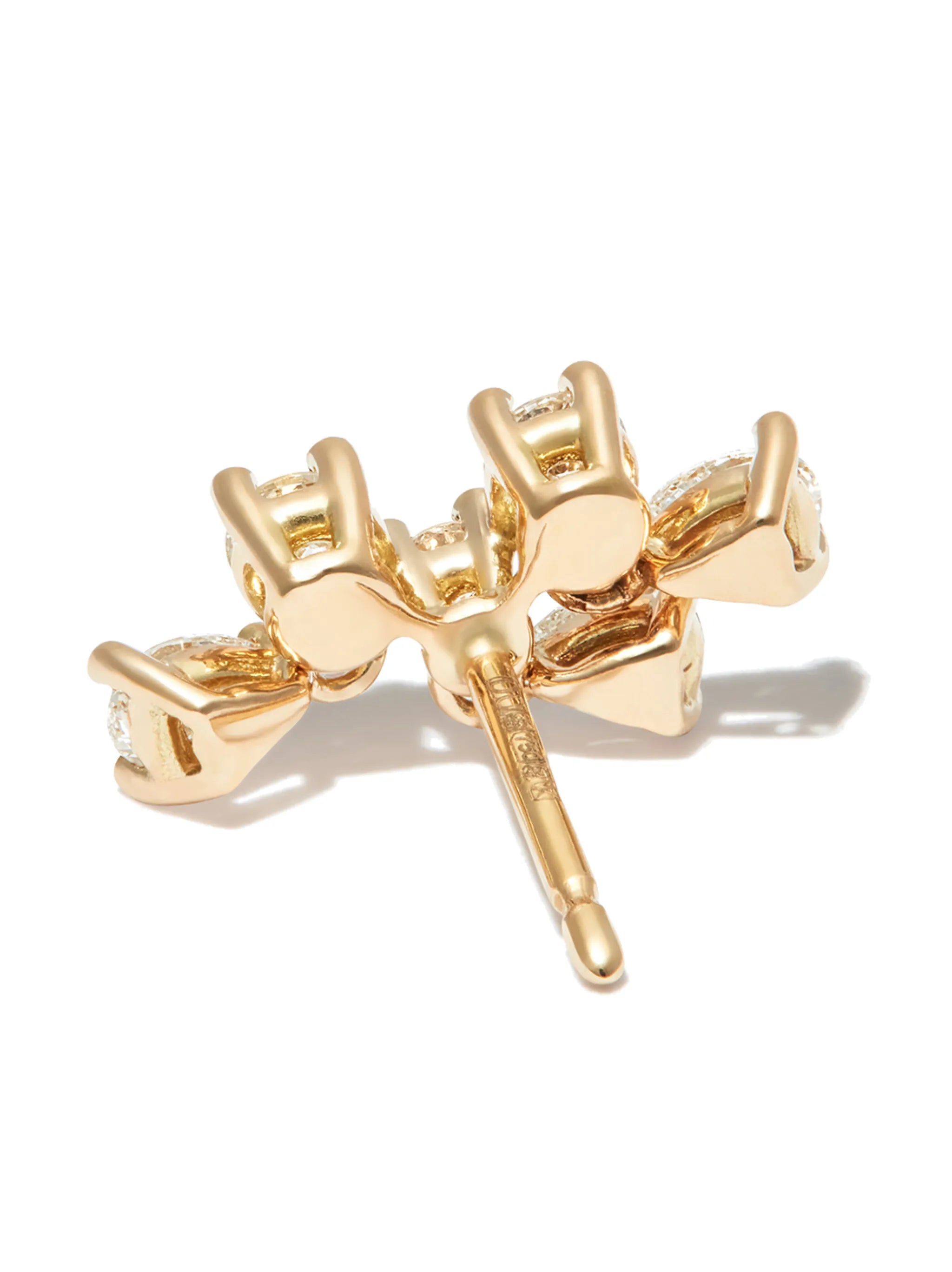 18kt yellow gold Dancing Diamond single stud earring