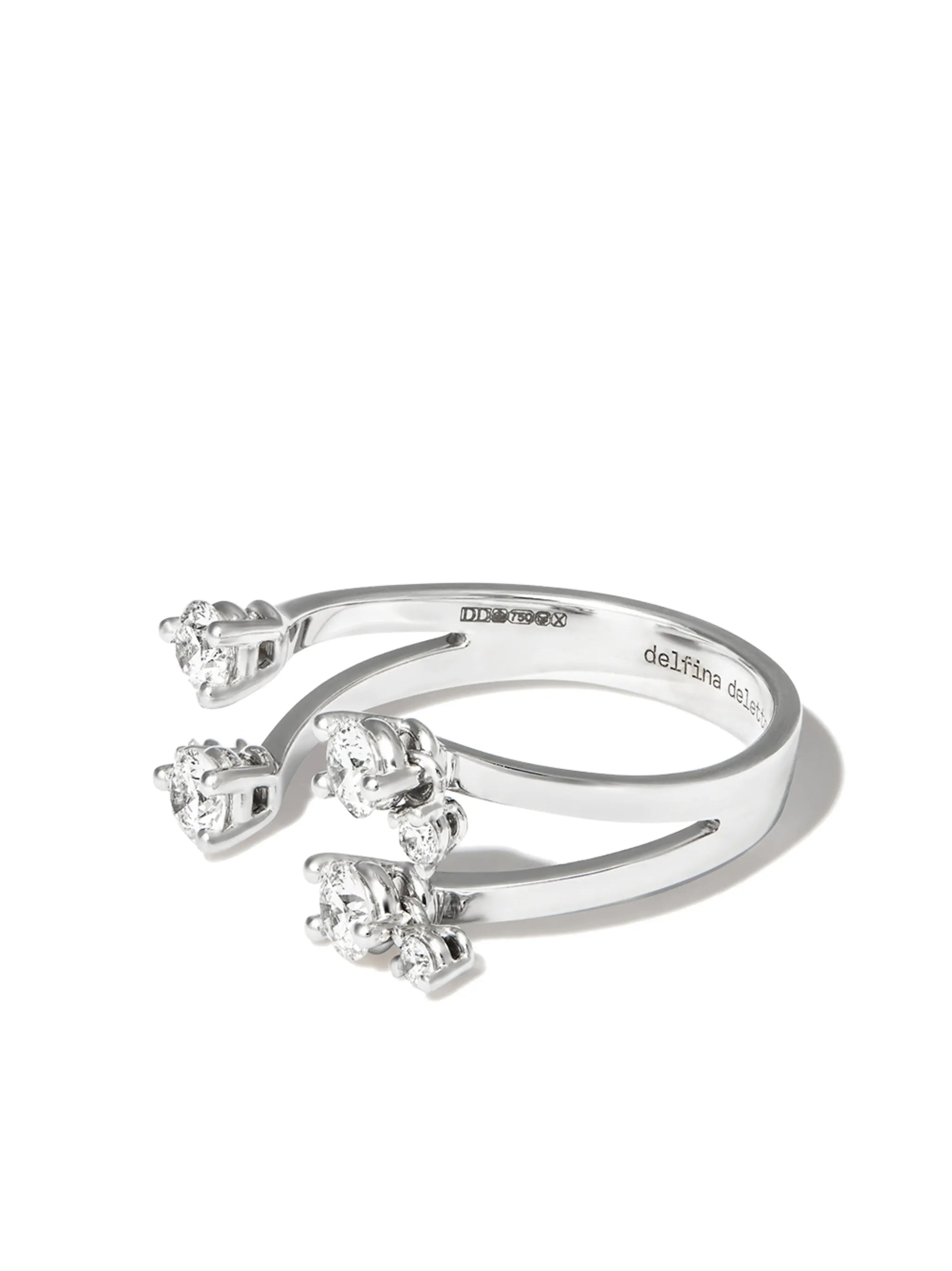 18kt white gold Dancing Diamonds Dots ring