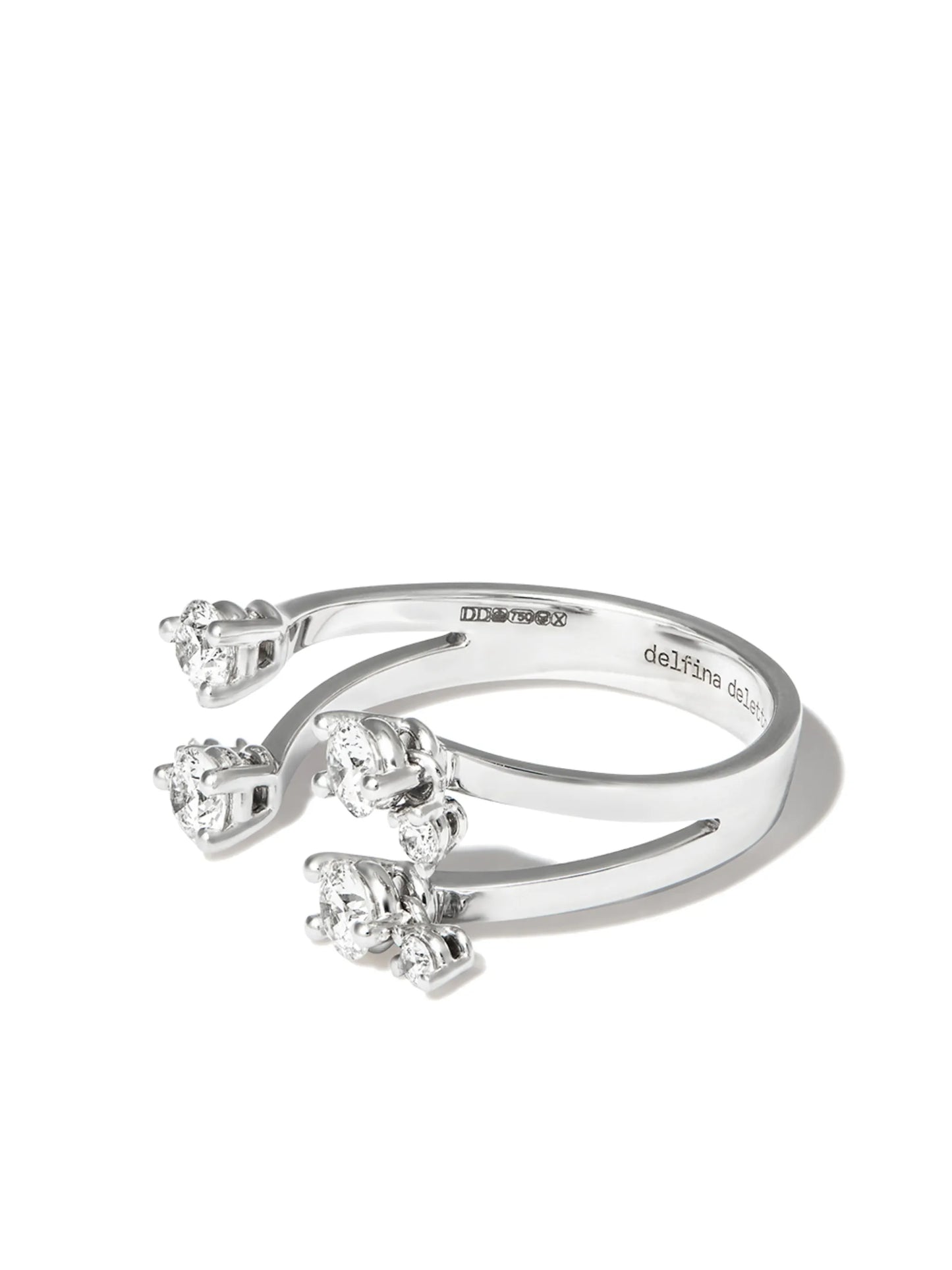 18kt white gold Dancing Diamonds Dots ring