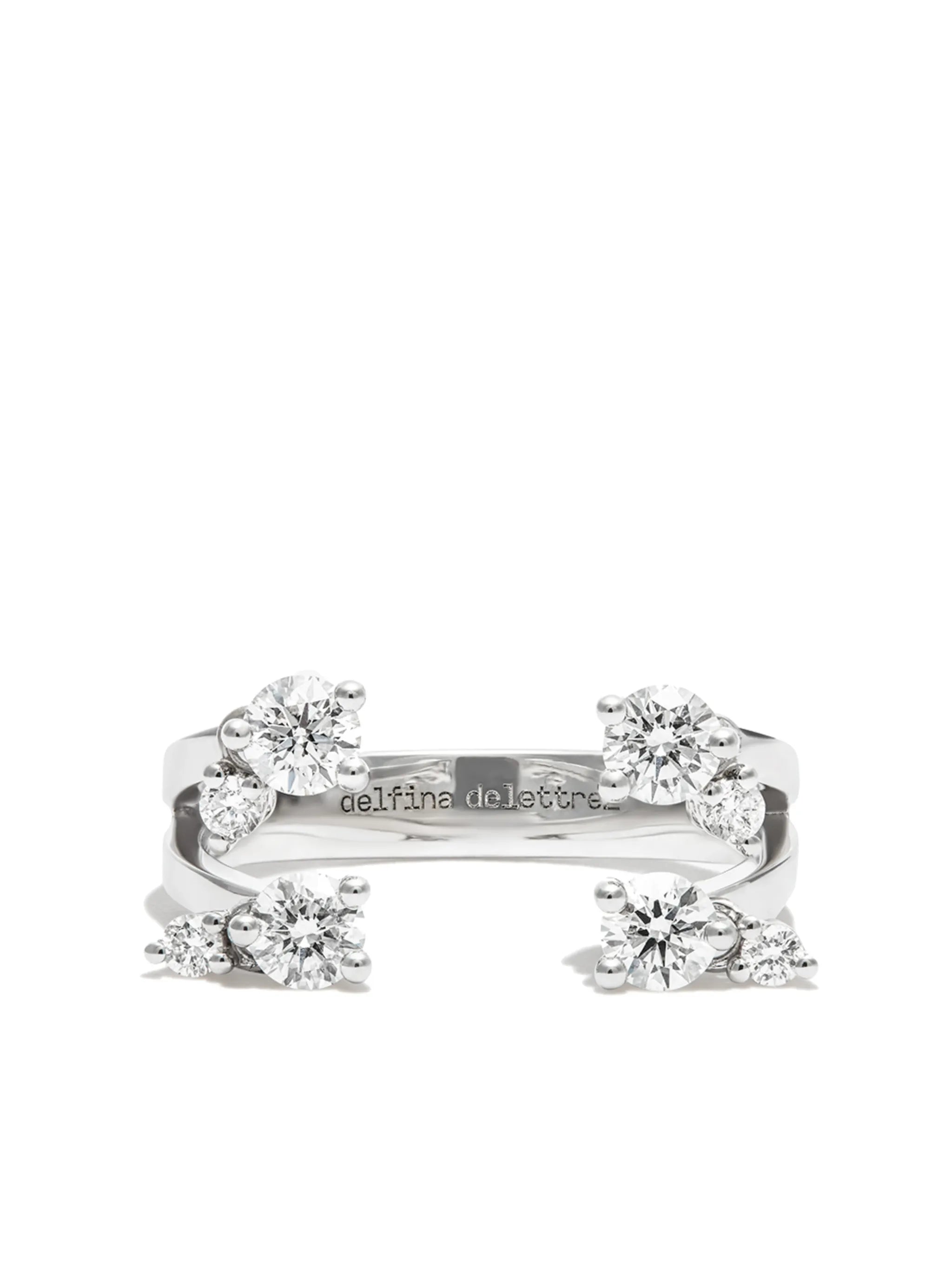 18kt white gold Dancing Diamonds Dots ring