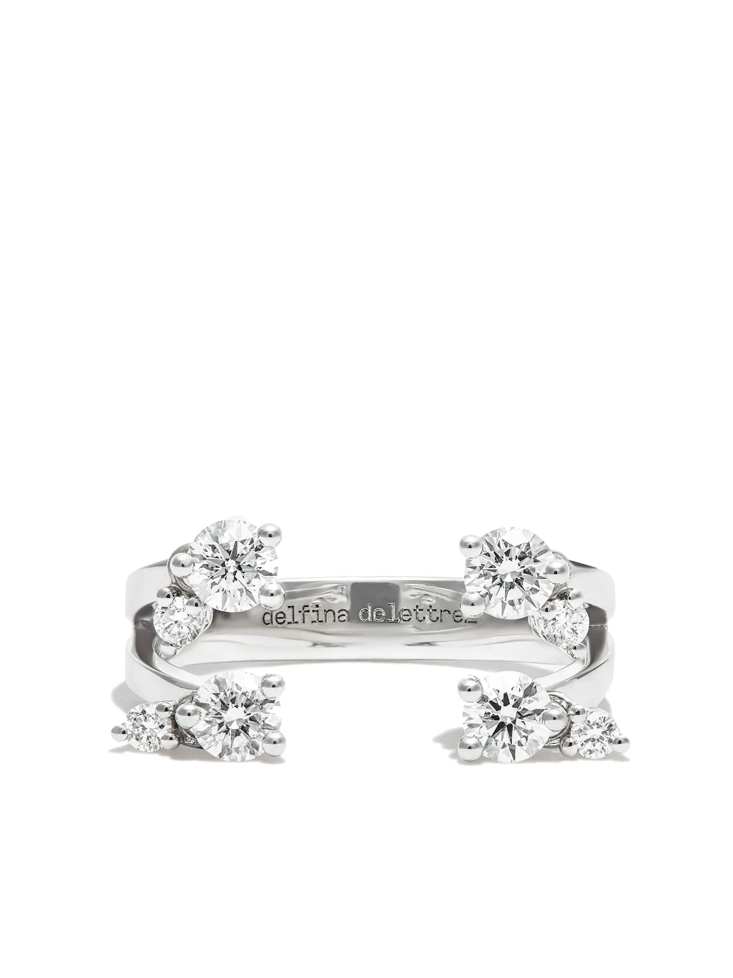 18kt white gold Dancing Diamonds Dots ring