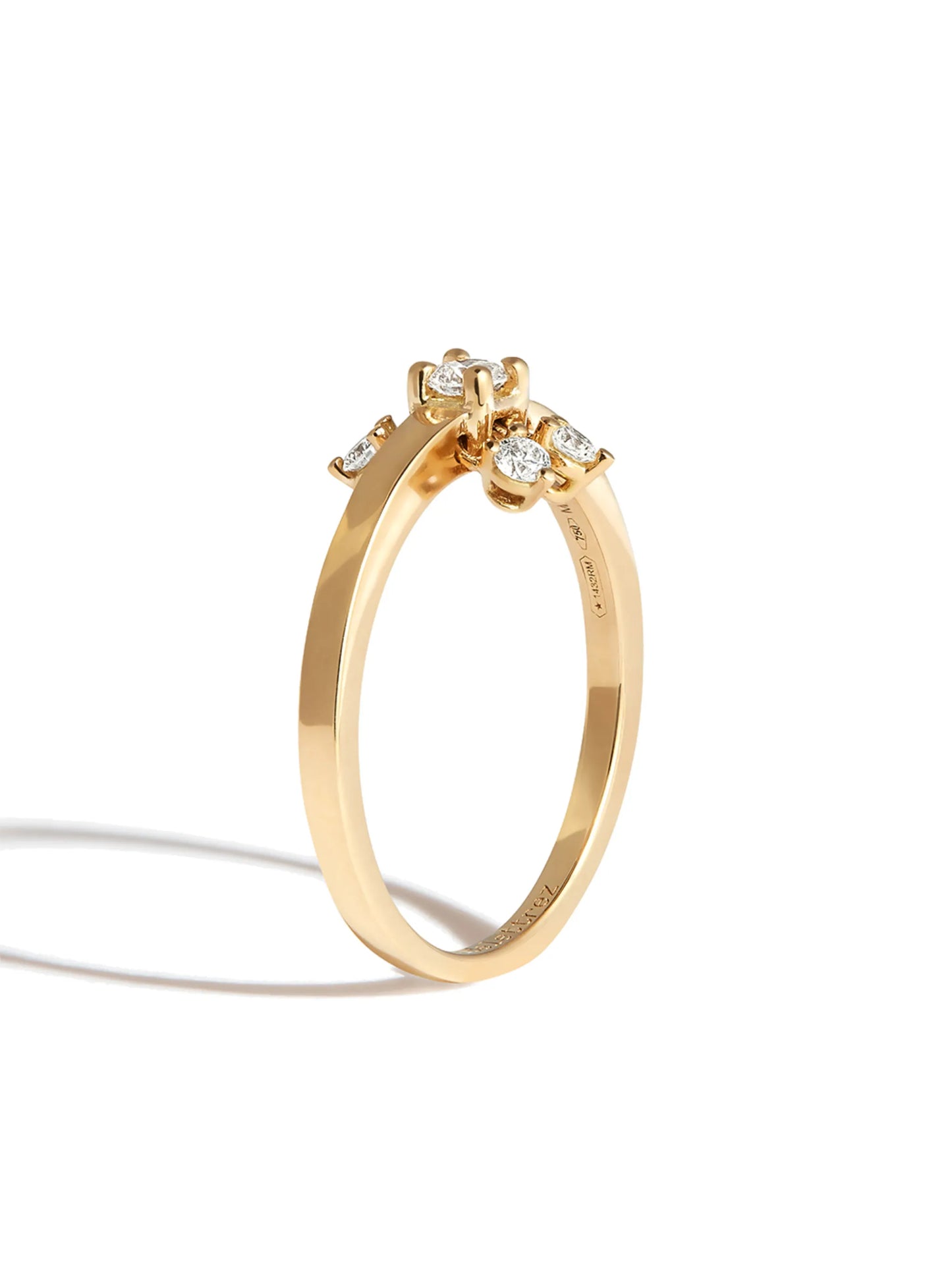 18kt yellow gold Dancing Diamonds ring