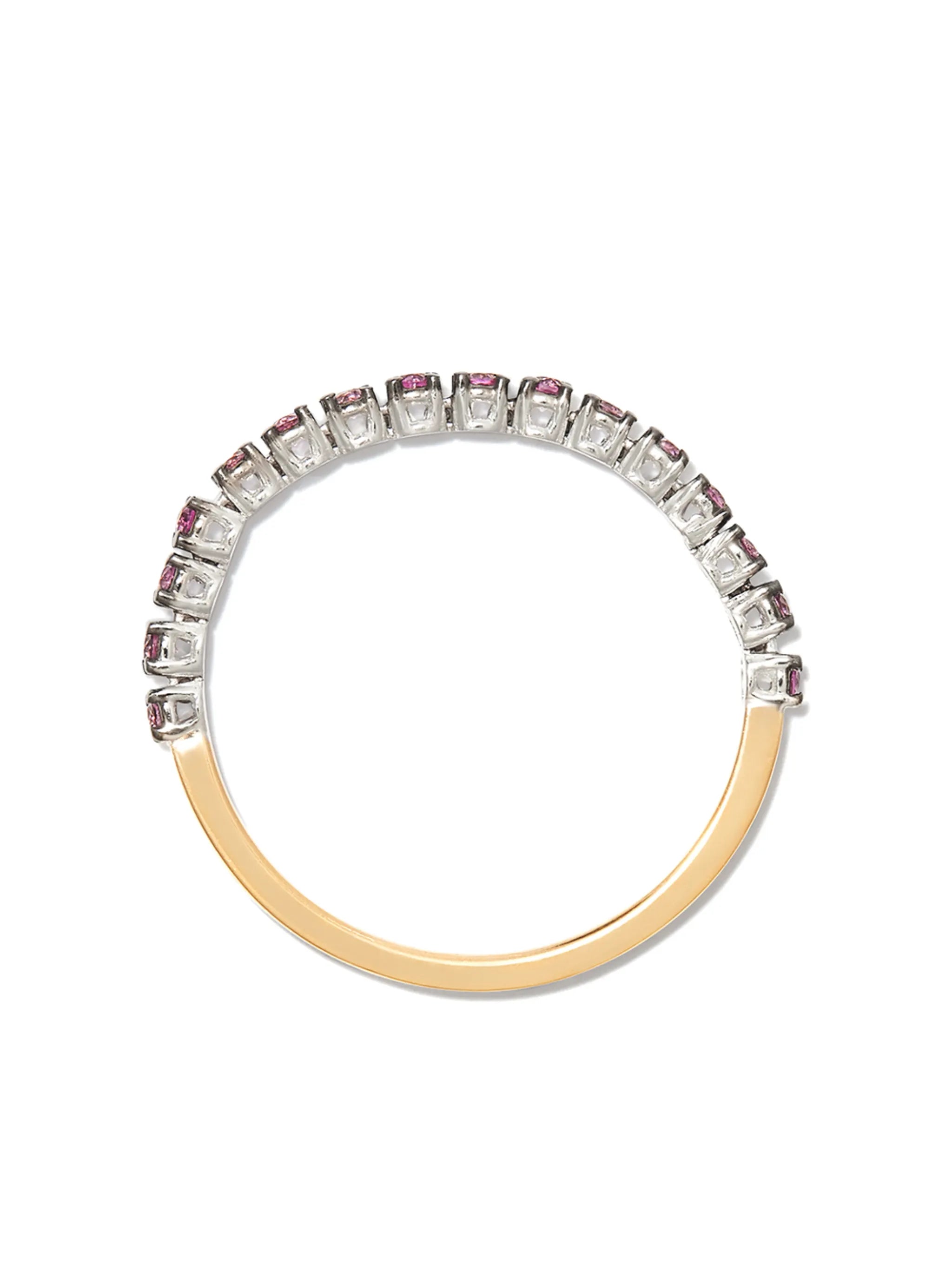 18kt yellow gold 1987 tennis sapphire ring