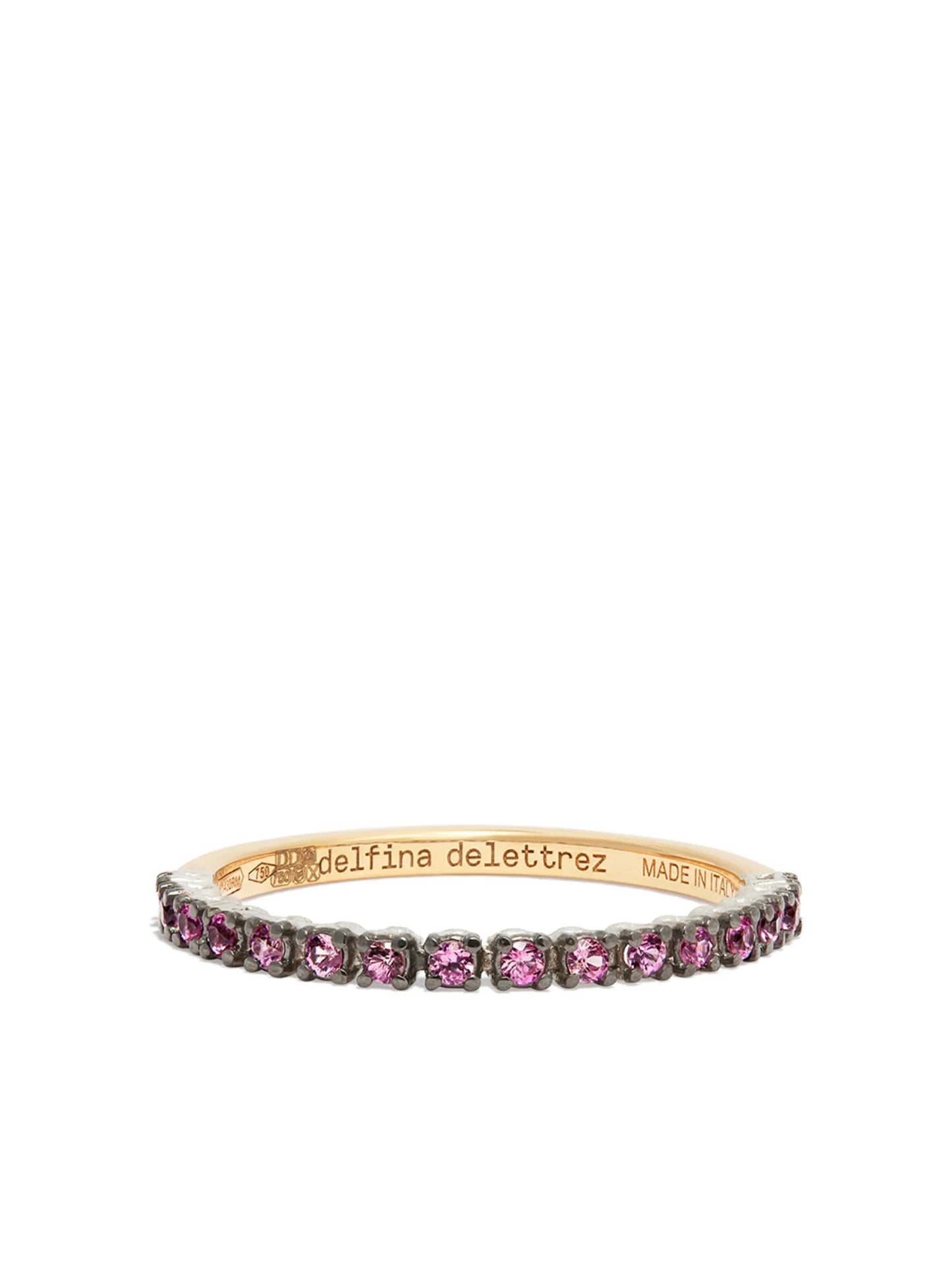 18kt yellow gold 1987 tennis sapphire ring