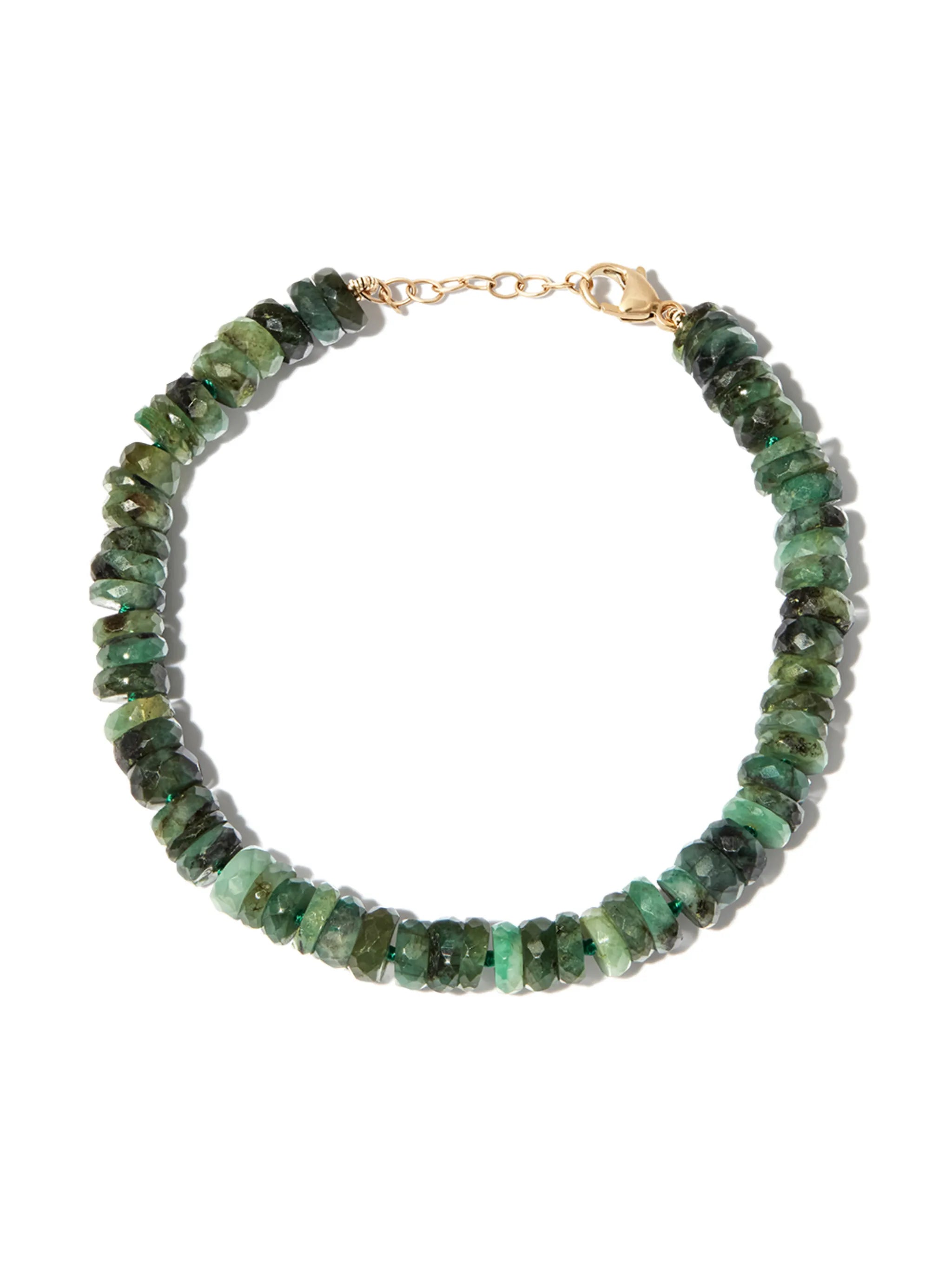 14kt yellow gold emerald bracelet