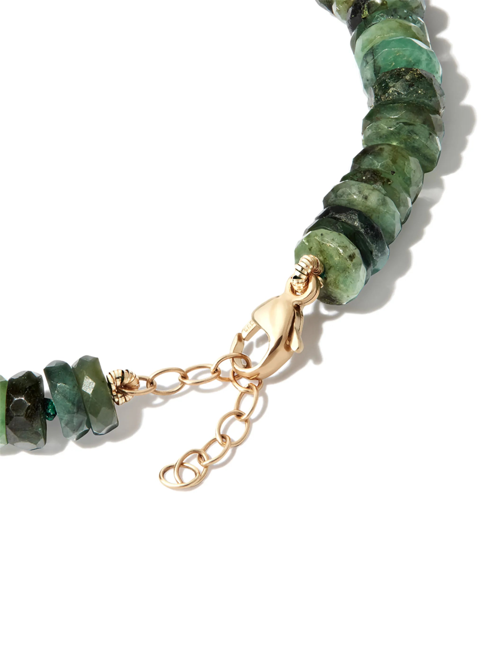 14kt yellow gold emerald bracelet