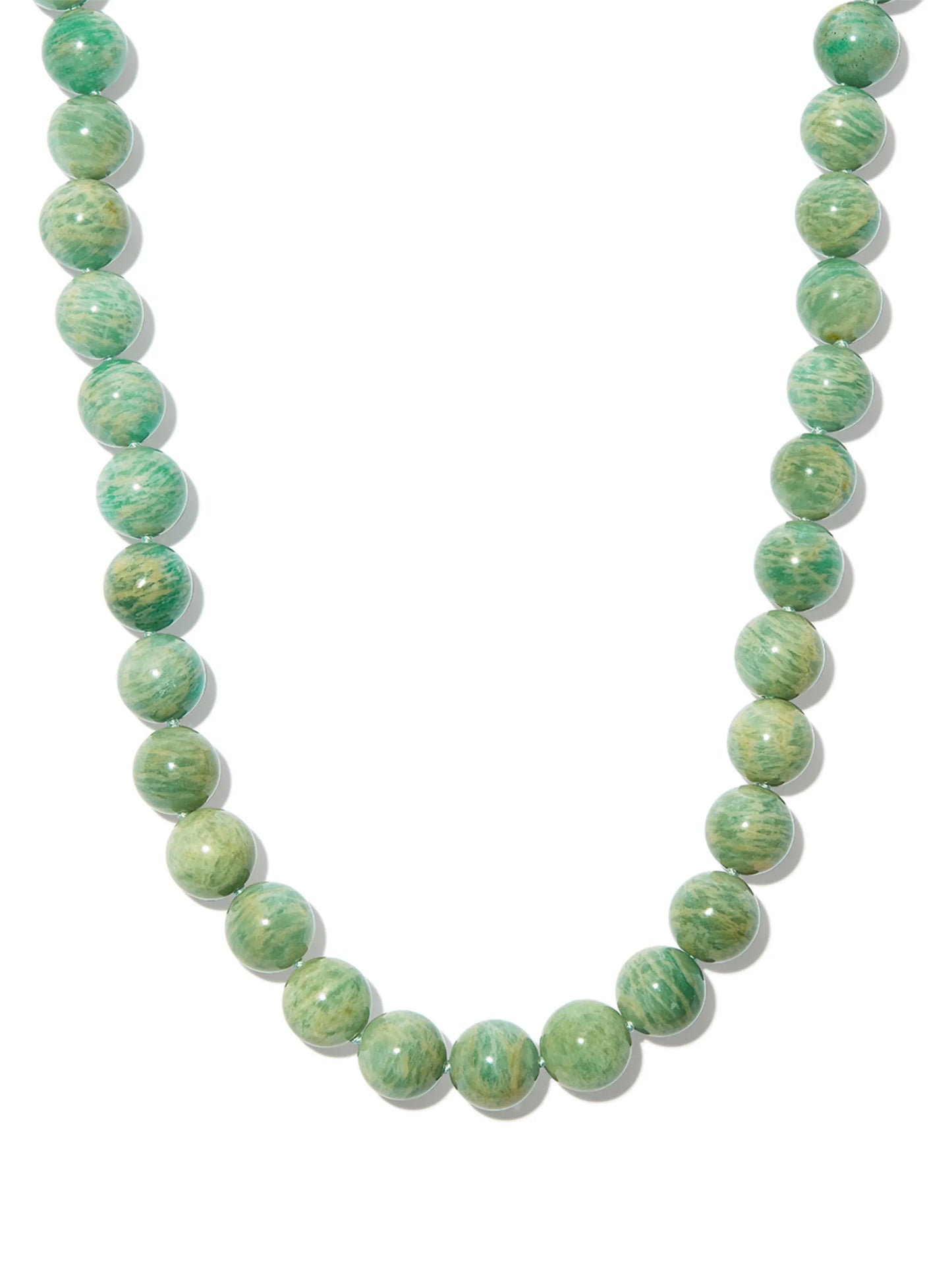 14kt yellow gold amazonite beaded necklace
