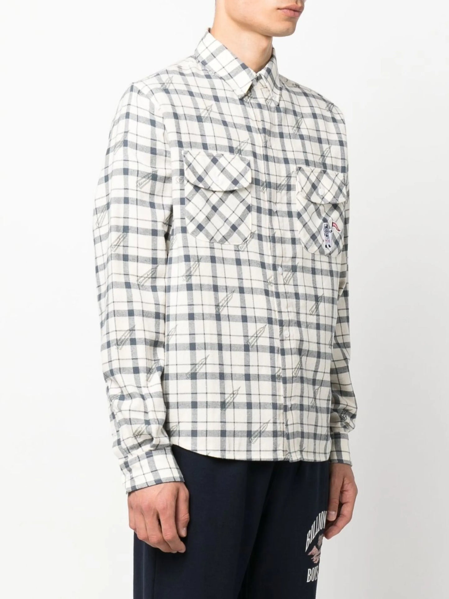checked long-sleeve shirt