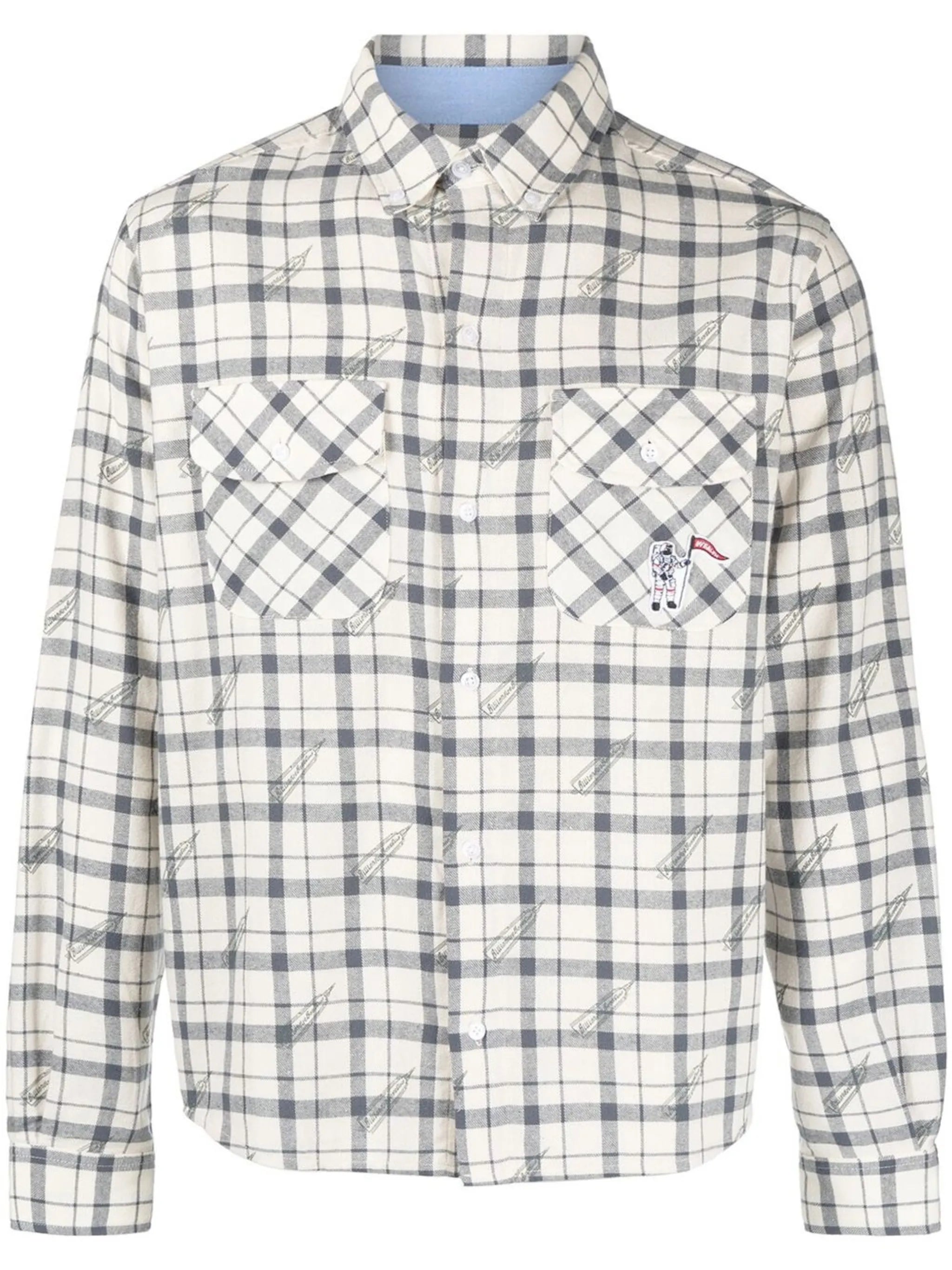 checked long-sleeve shirt
