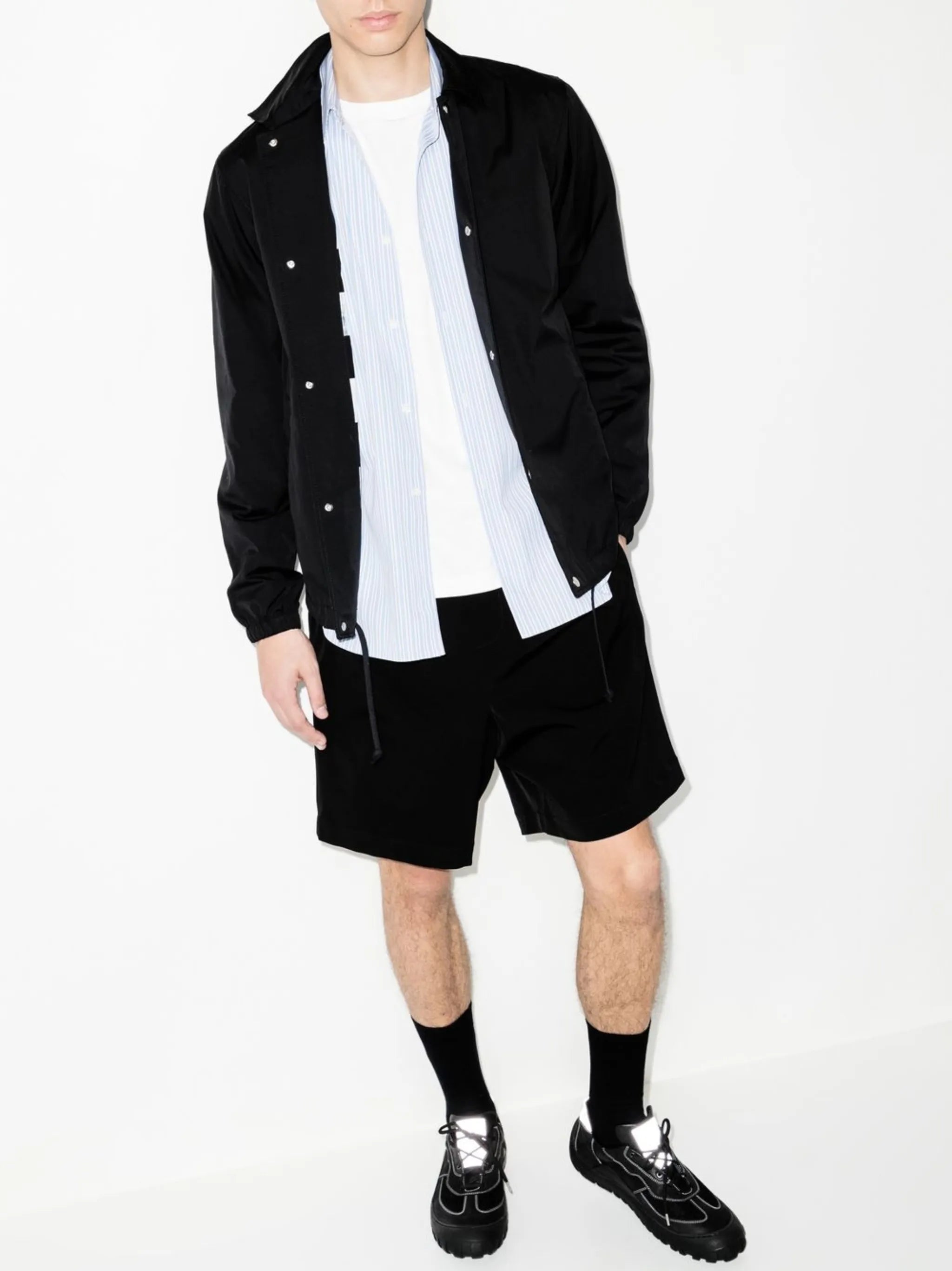 checked reversible shirt-jacket