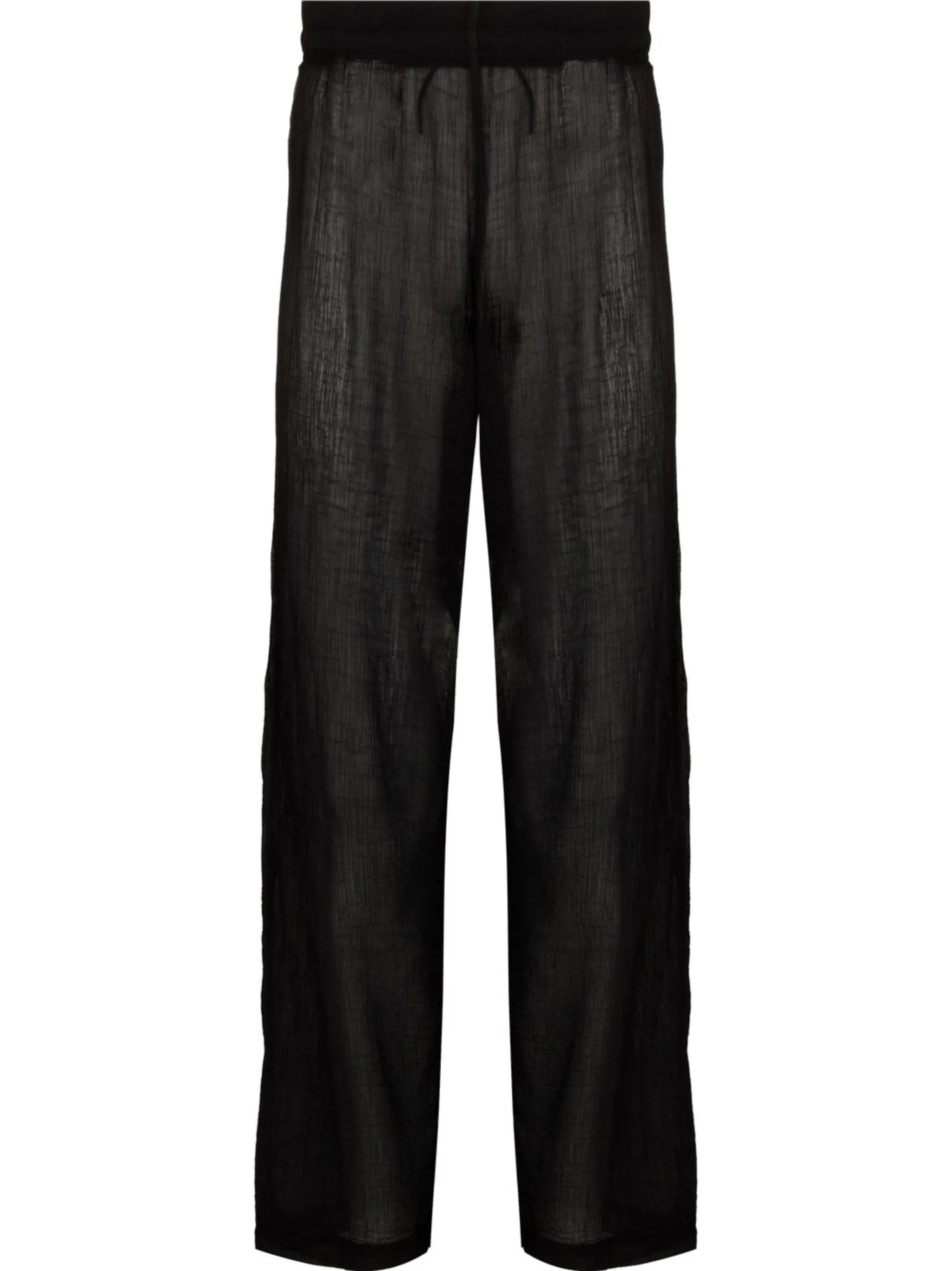 semi-sheer loose-fit trousers