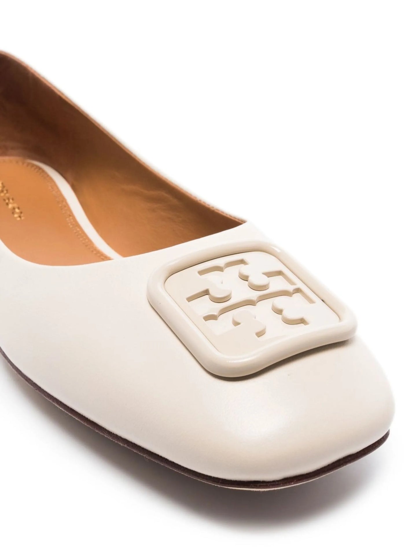 logo-plaque ballerina shoes