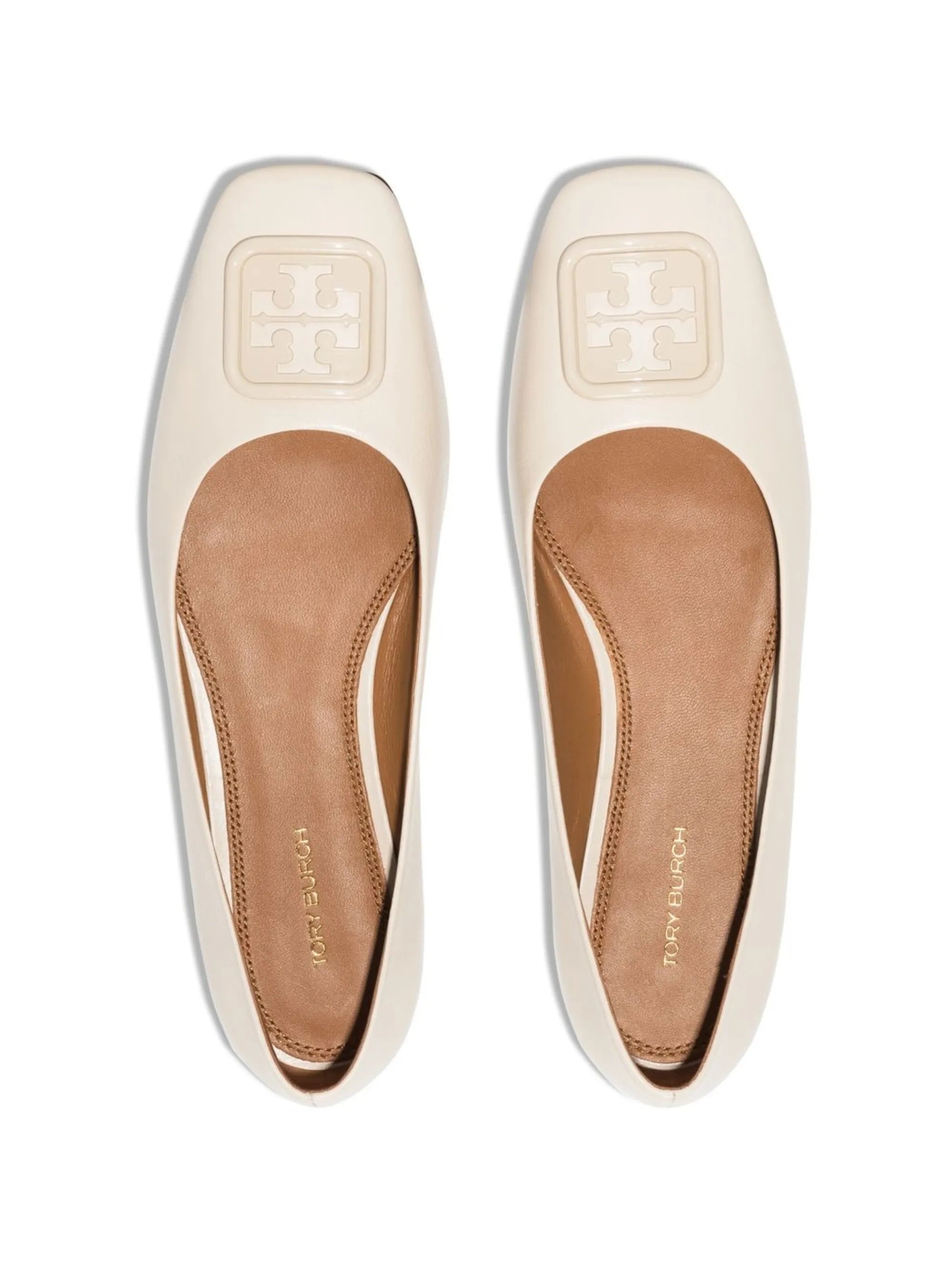 logo-plaque ballerina shoes