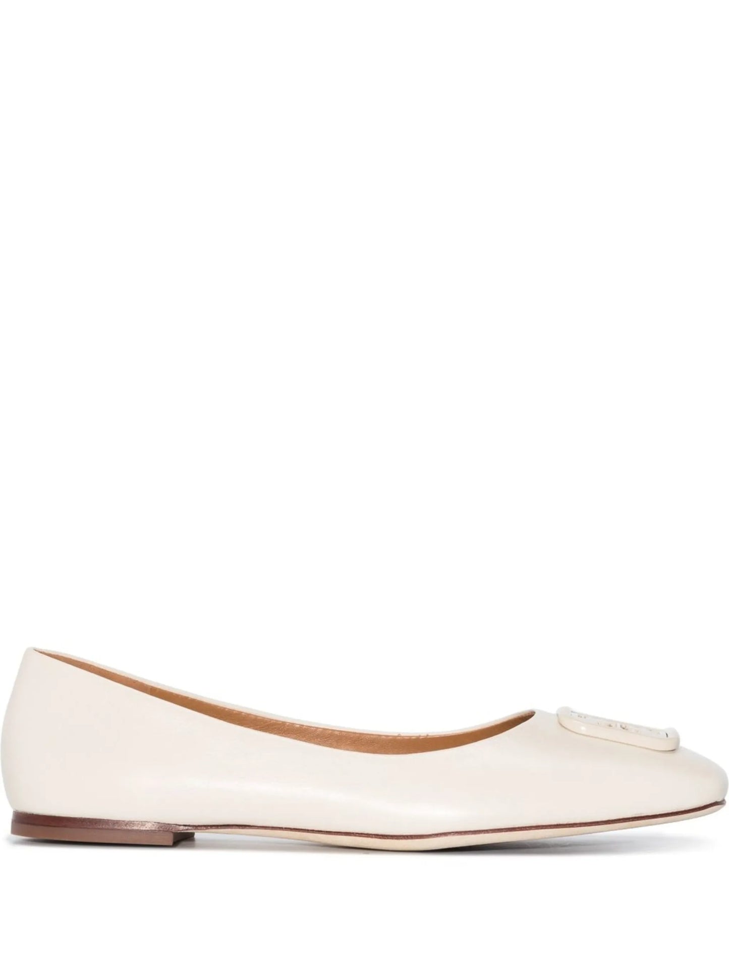 logo-plaque ballerina shoes