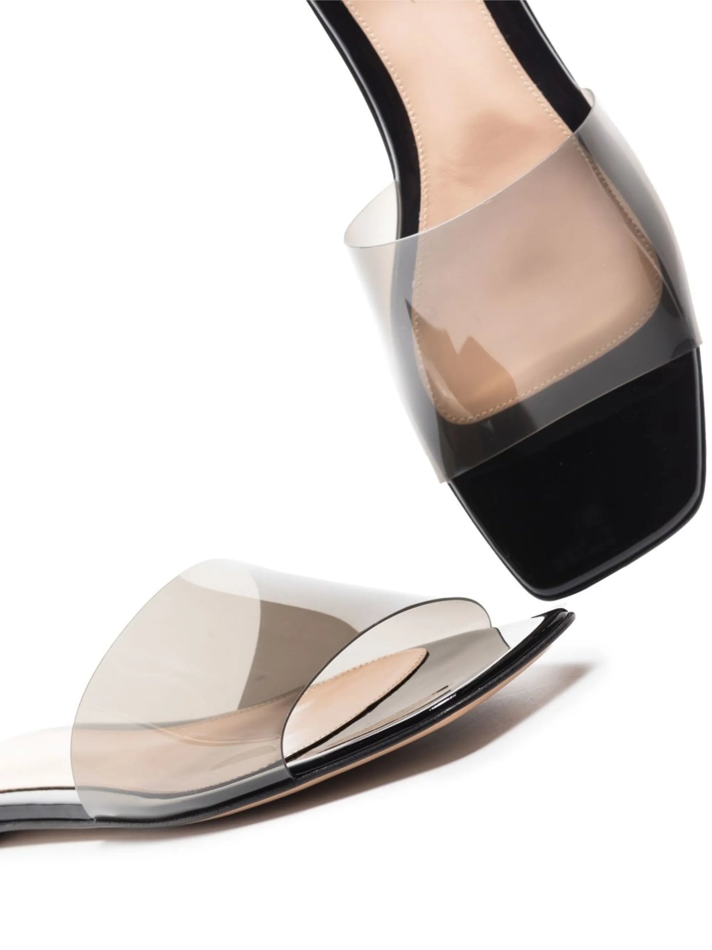 transparent upper flat sandals