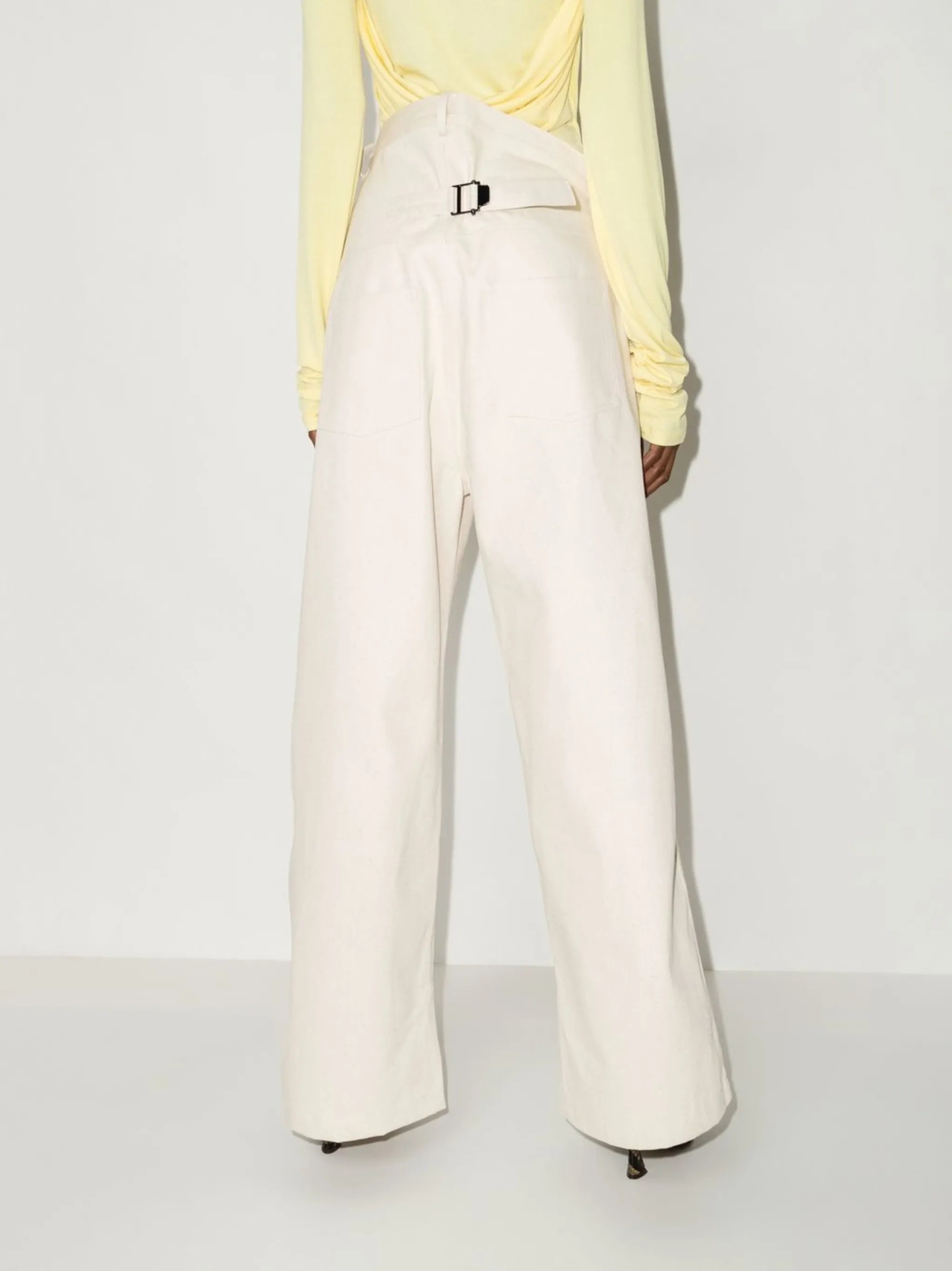 Gala asymmetric wide-leg jeans