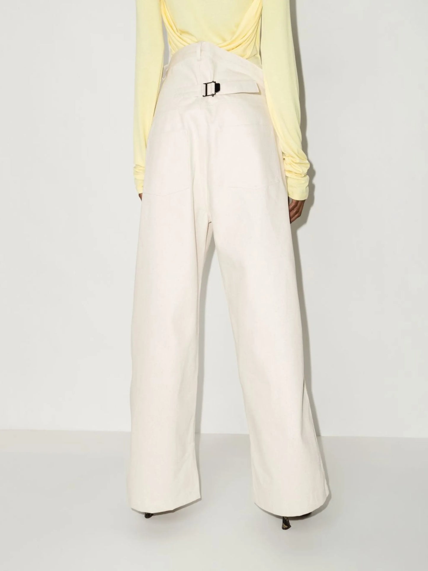 Gala asymmetric wide-leg jeans