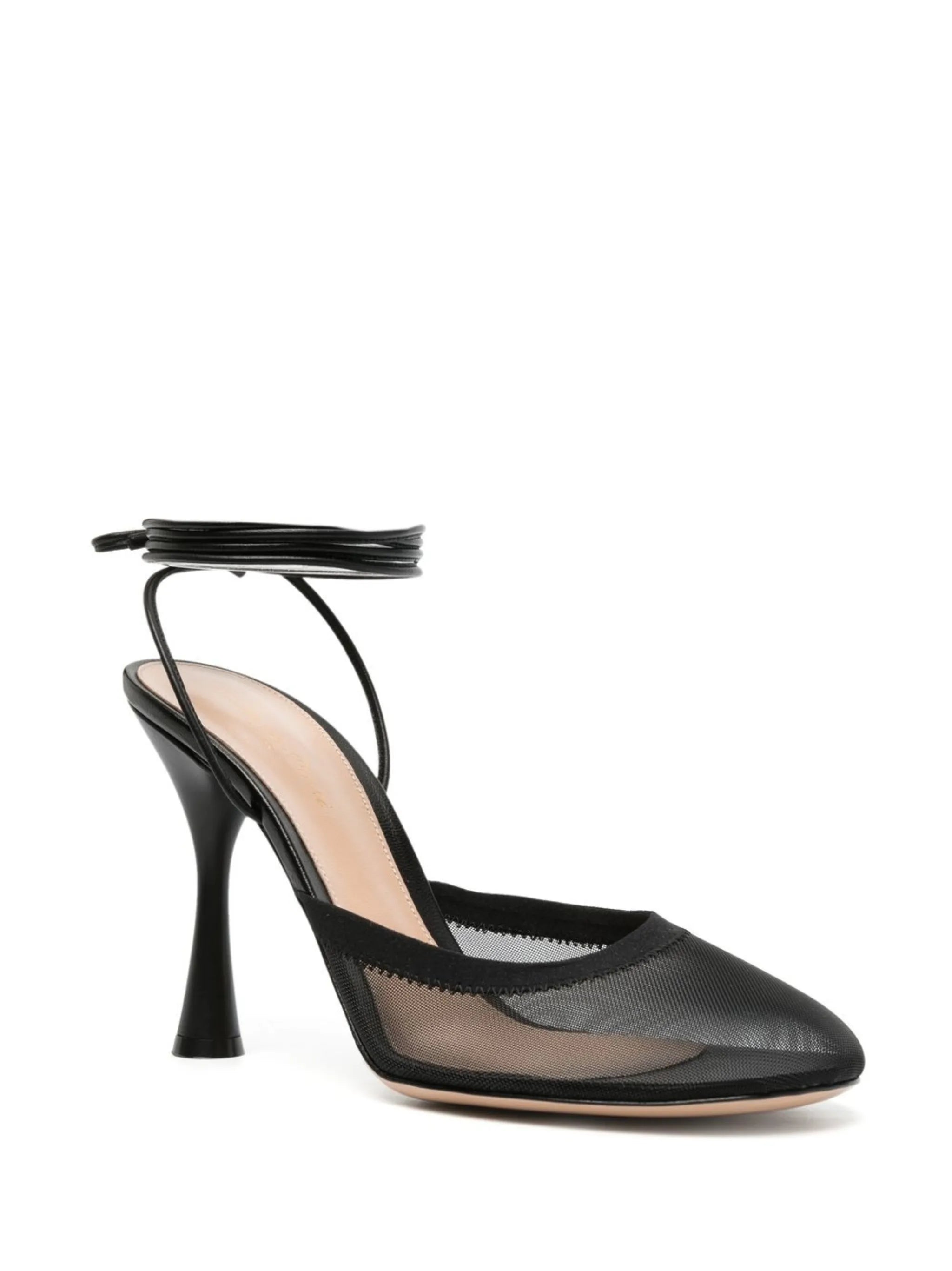 strap-detail round-toe pumps