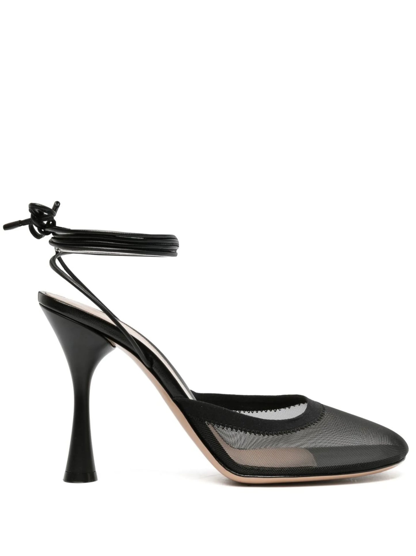 strap-detail round-toe pumps
