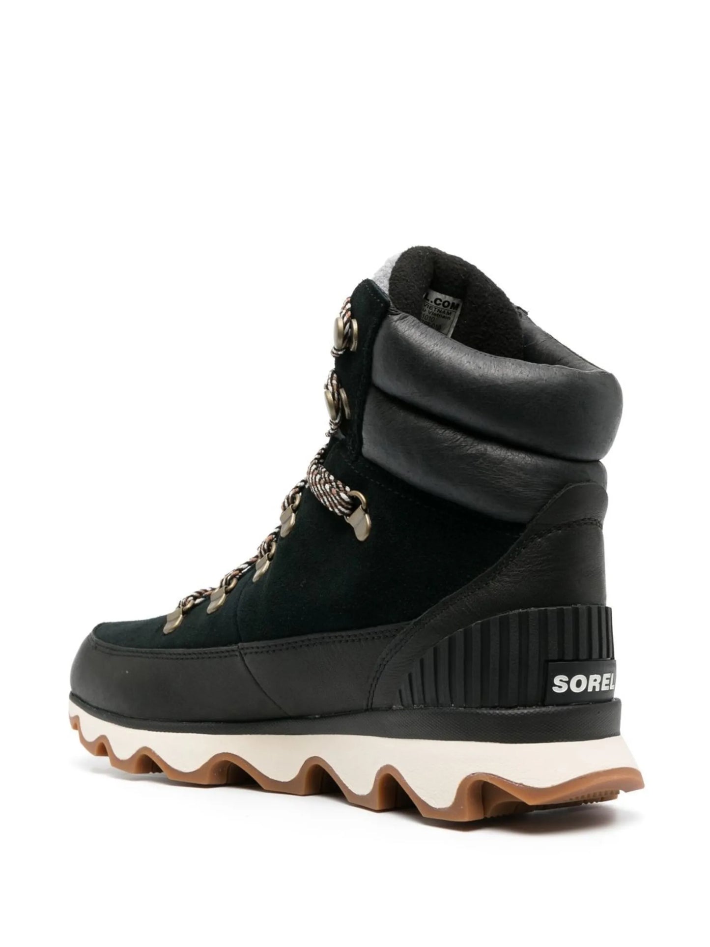 ankle-length lace-up boots