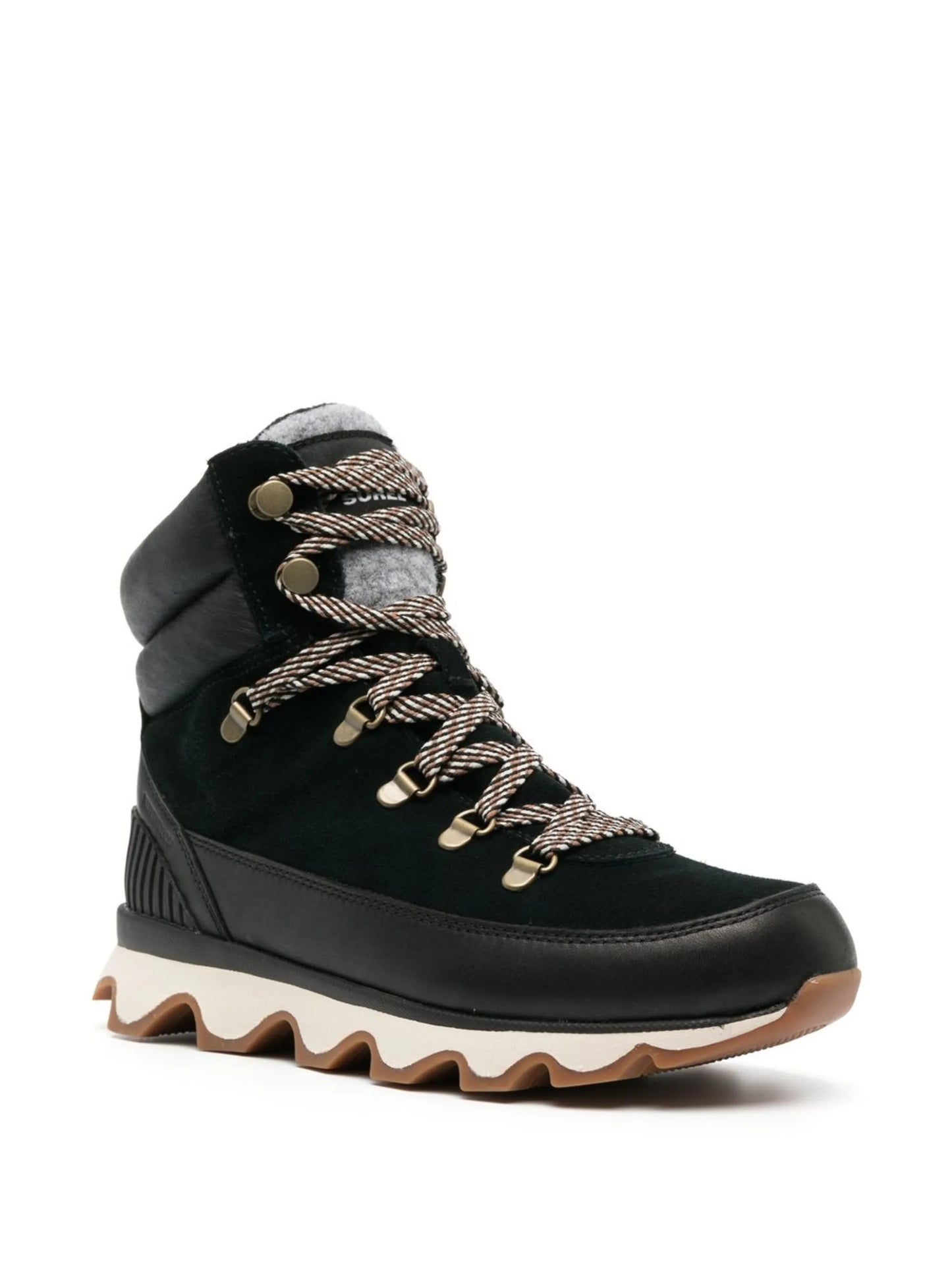 ankle-length lace-up boots