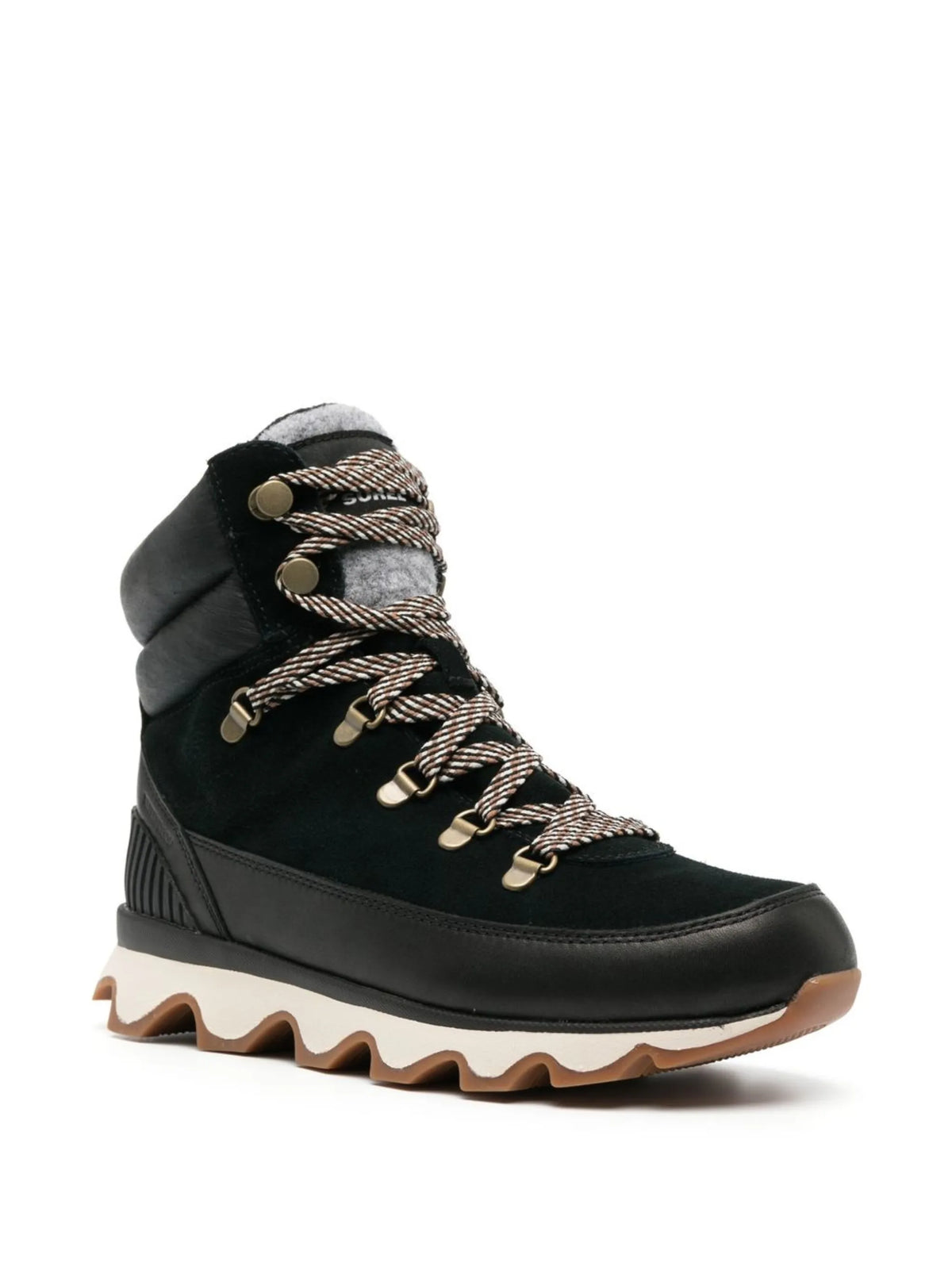 ankle-length lace-up boots